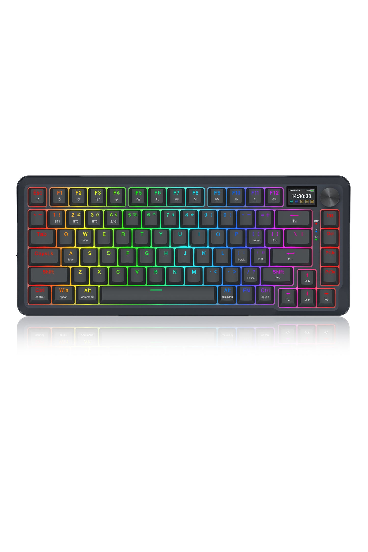 REDRAGON - K708RGB-PRO Fleact 75% LCD KB - black