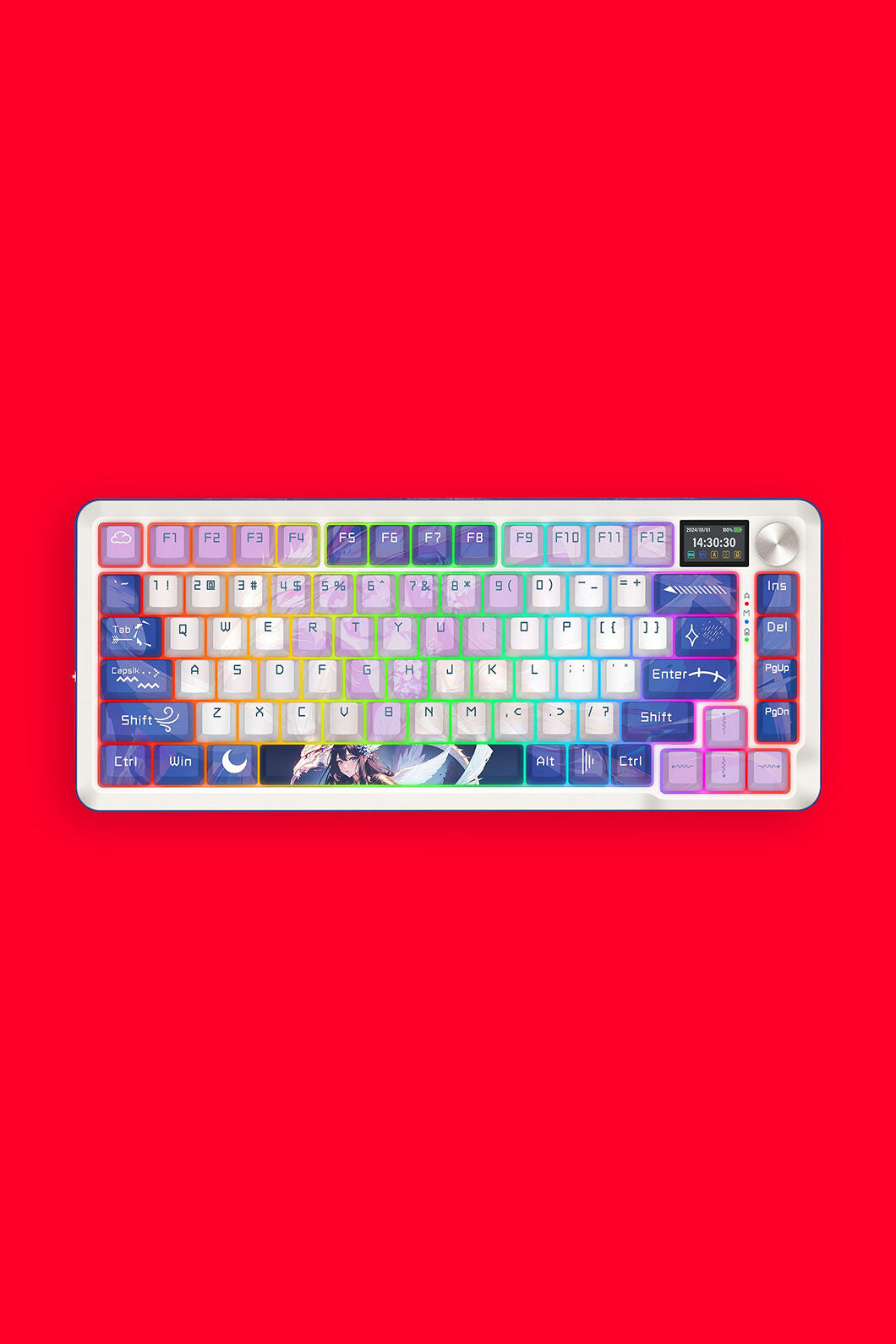 REDRAGON - K708AK-RGB-PRO Fleact 75% KB - purple