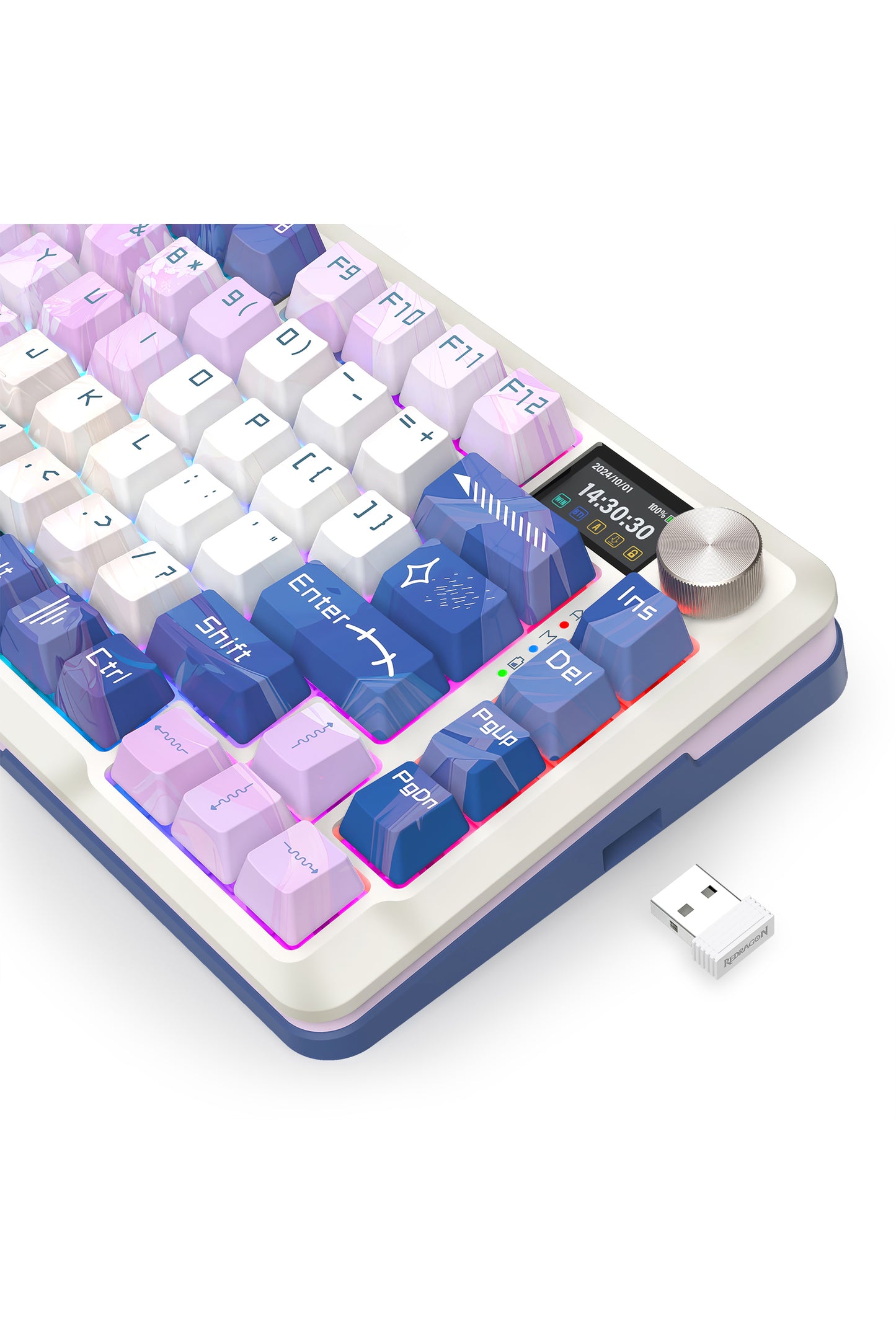 REDRAGON - K708AK-RGB-PRO Fleact 75% KB - purple