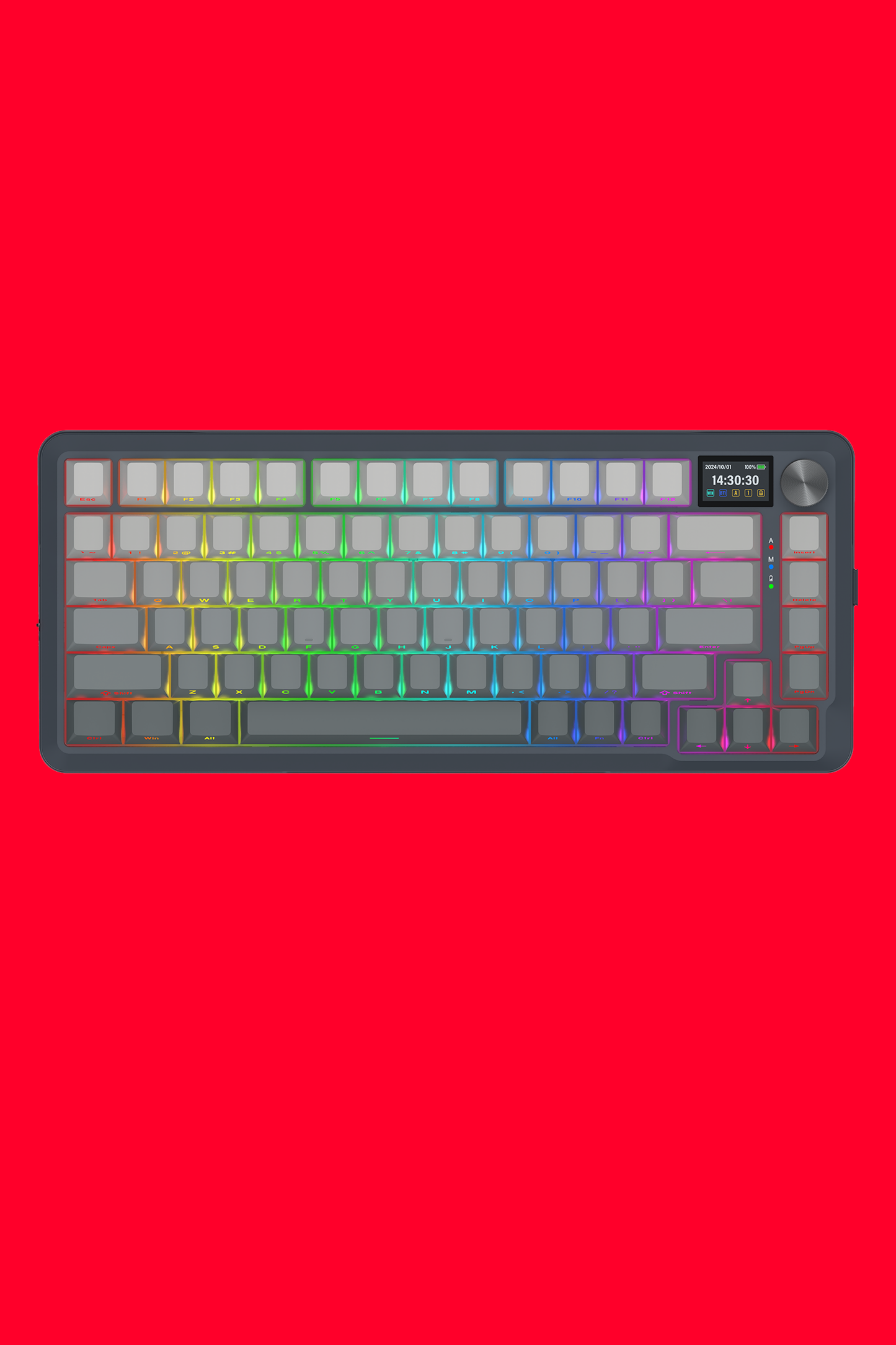 REDRAGON - K708GG-RGB-PRO Fleact 75% KB - charcoal