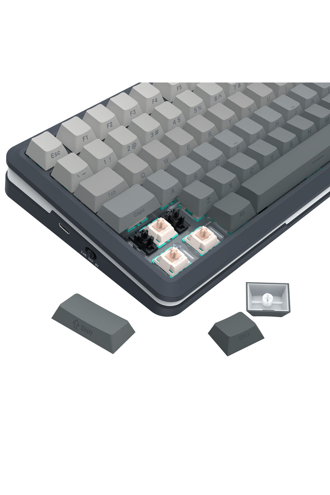 REDRAGON - K708GG-RGB-PRO Fleact 75% KB - charcoal