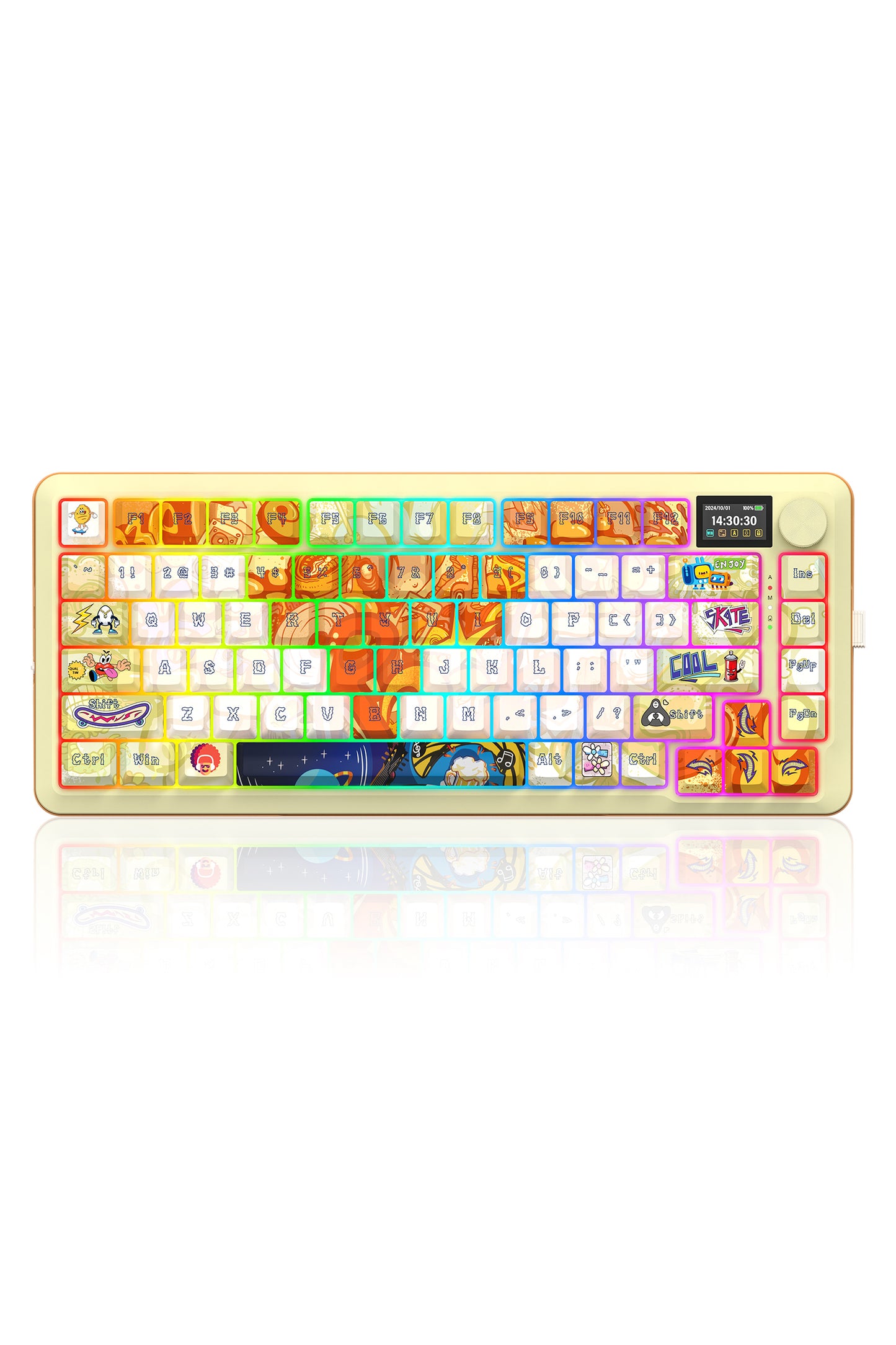 REDRAGON - K708GF-RGB-PRO Fleact 75% KB - yellow