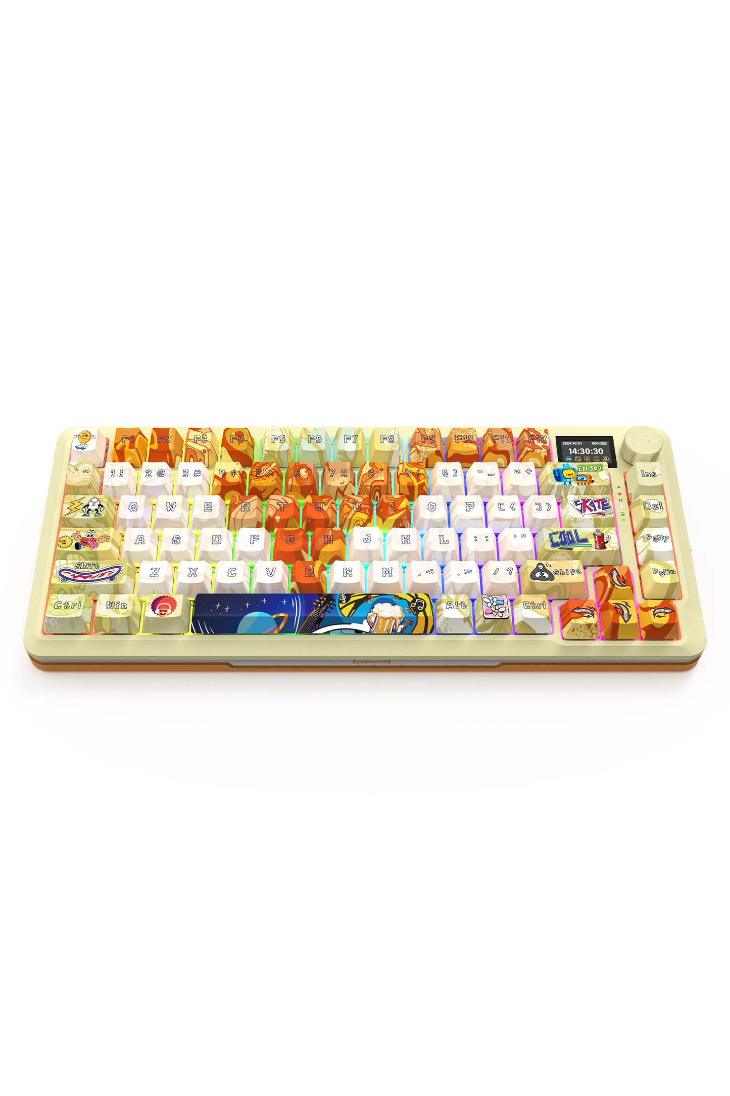 REDRAGON - K708GF-RGB-PRO Fleact 75% KB - yellow