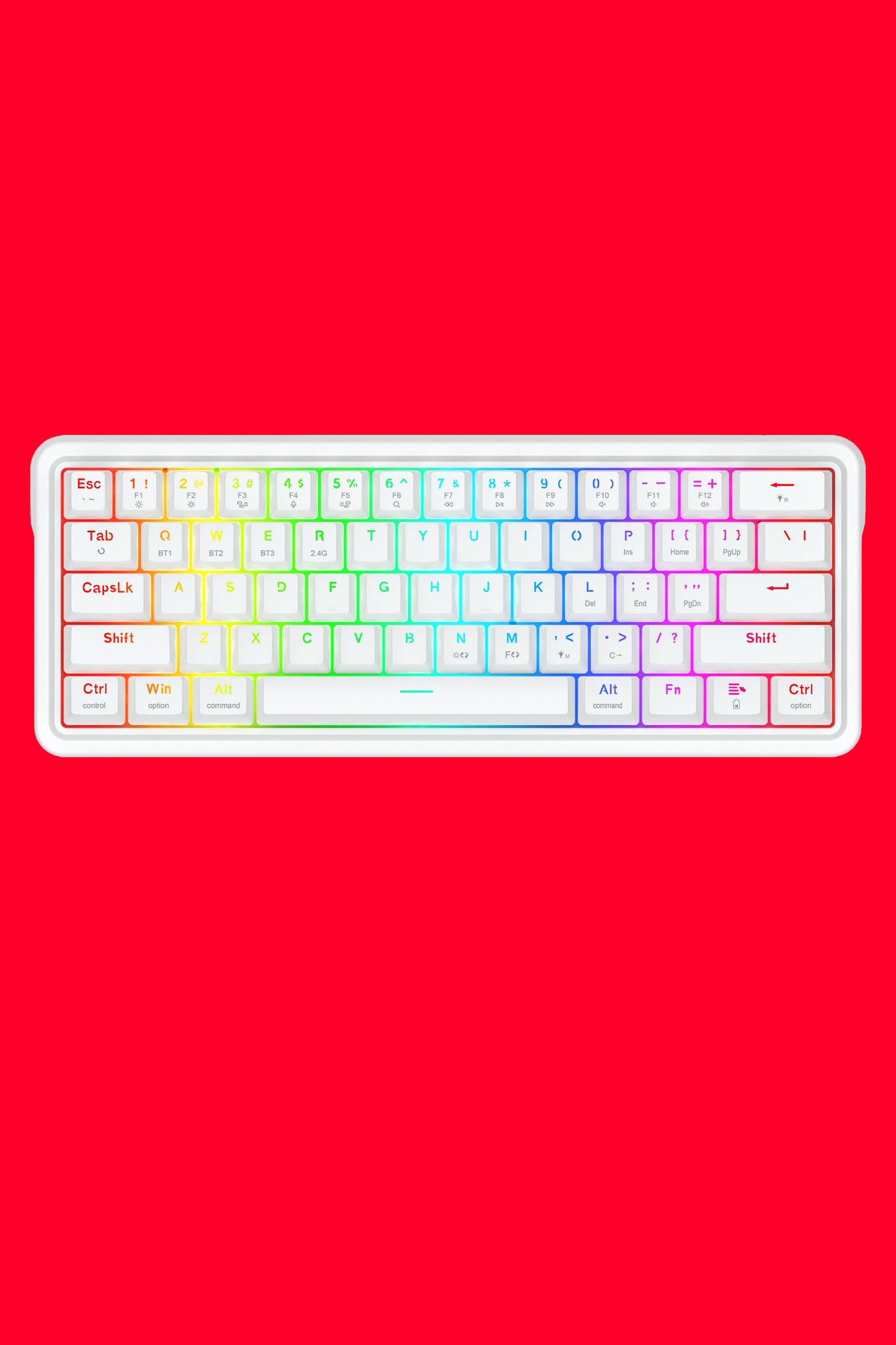 REDRAGON - K730W-RGB-PRO Draconic V2 KB - white
