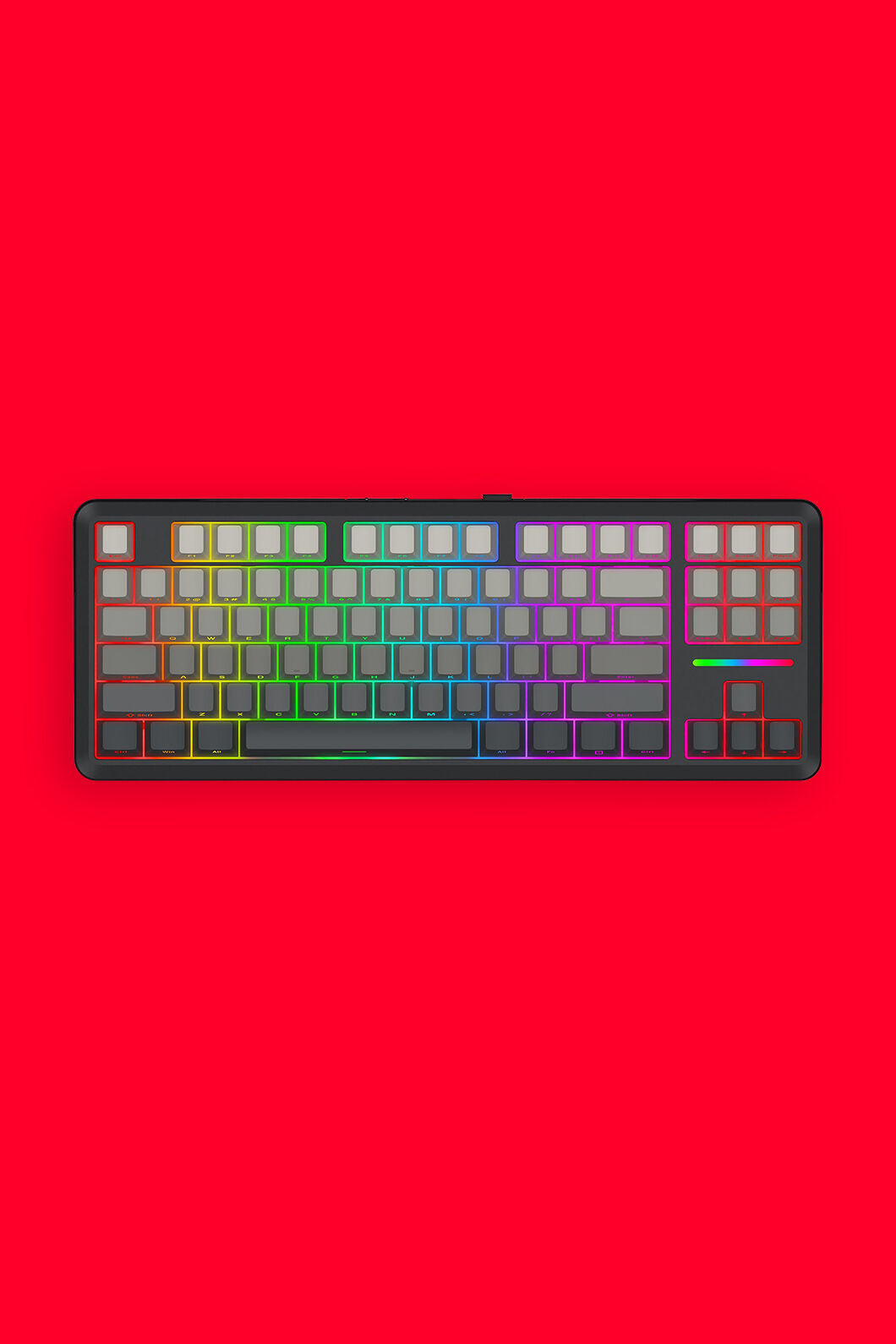 REDRAGON - K734SP-RGB-PRO WildslashTKL KB - charcoal