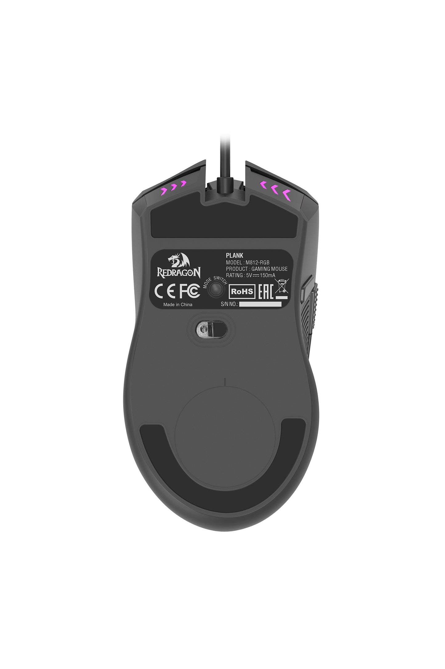 REDRAGON - M812-RGB Plank Eurgo Mouse - black