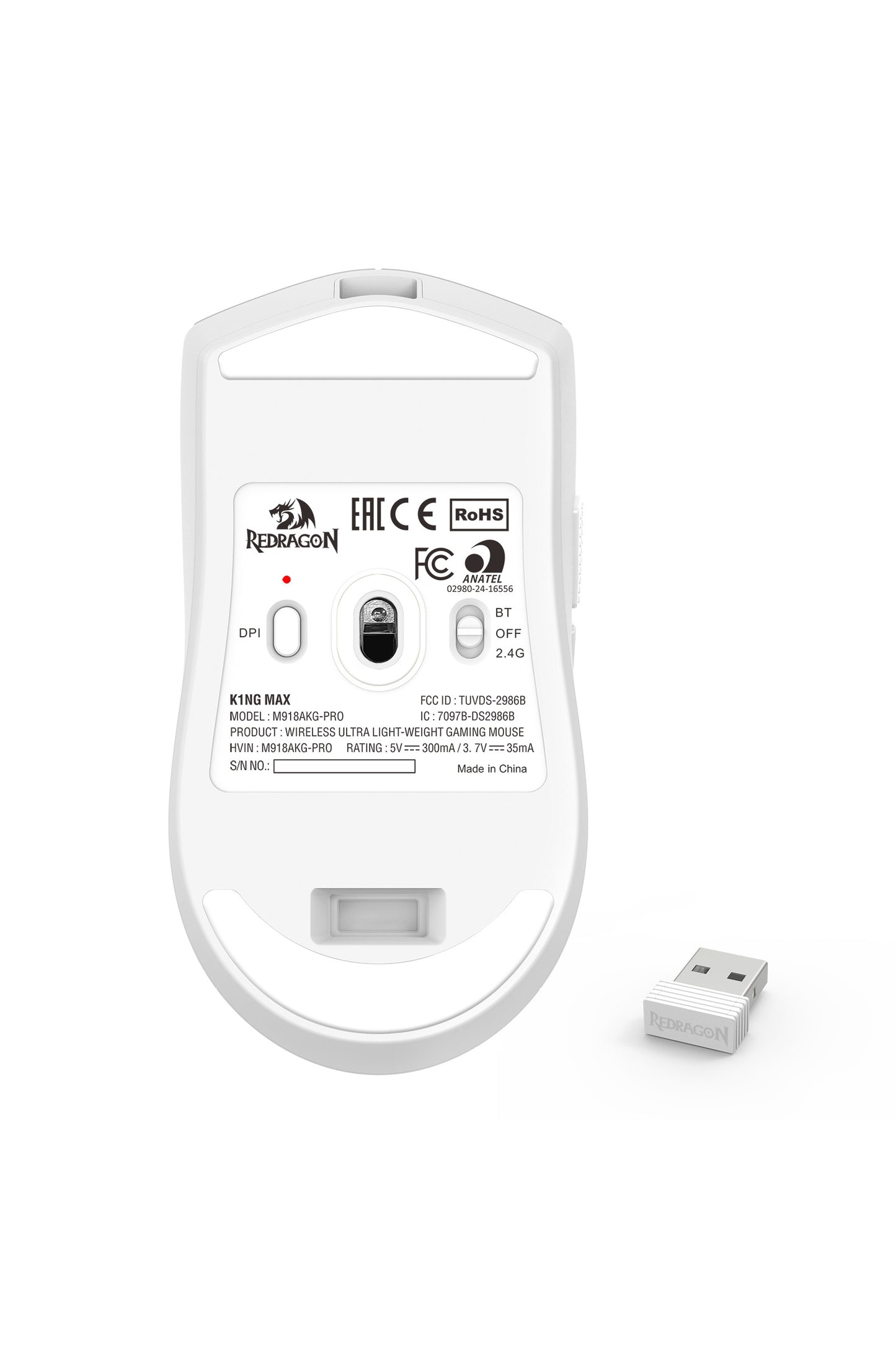 REDRAGON - M918AKG-PRO K1ng Max Mouse - white