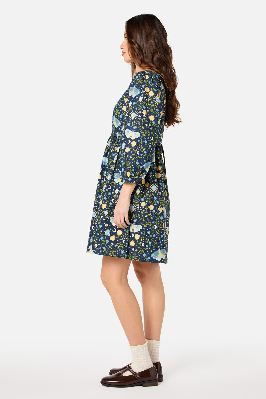 Princess Highway - Folk Art Mini Dress - blue