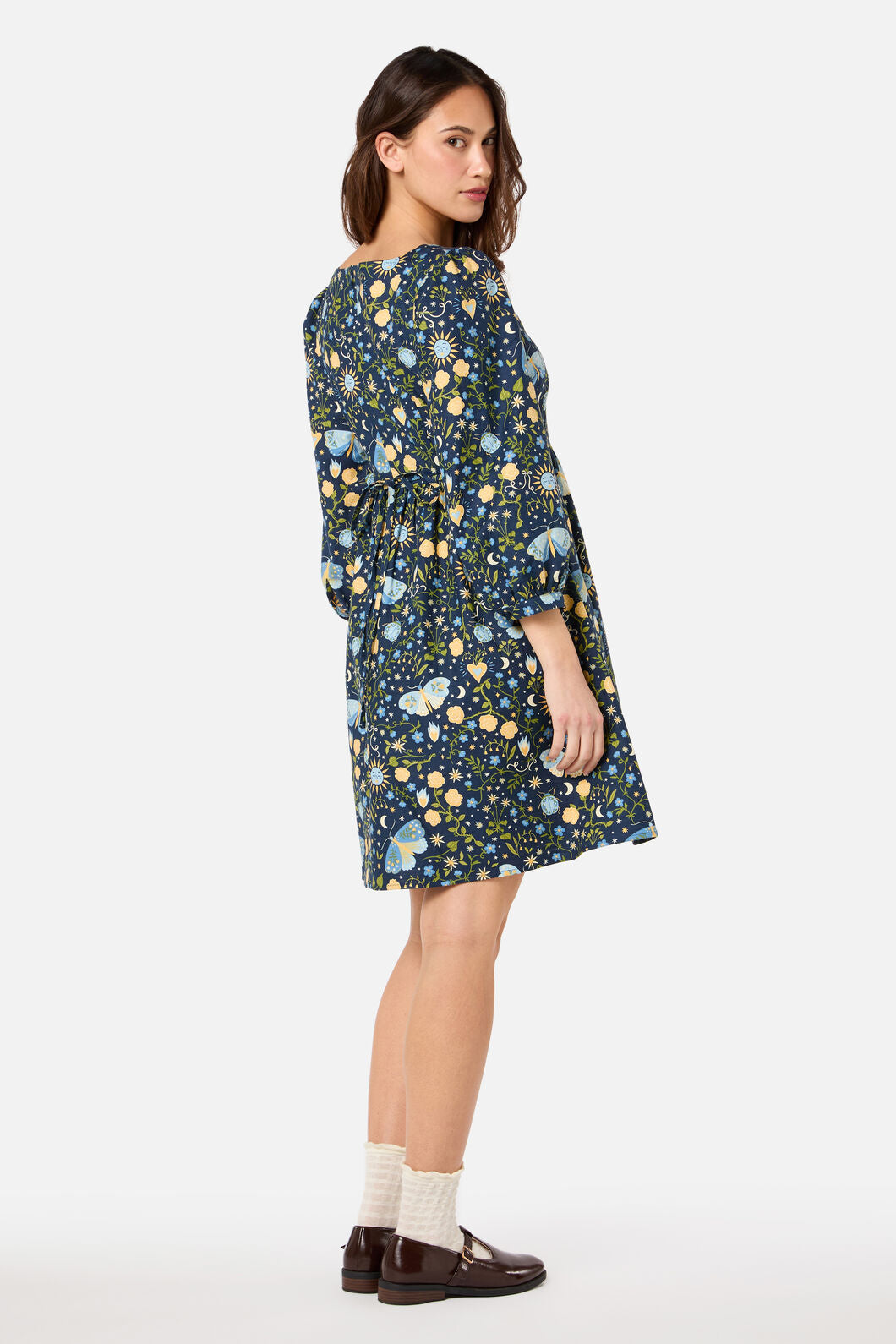 Princess Highway - Folk Art Mini Dress - blue