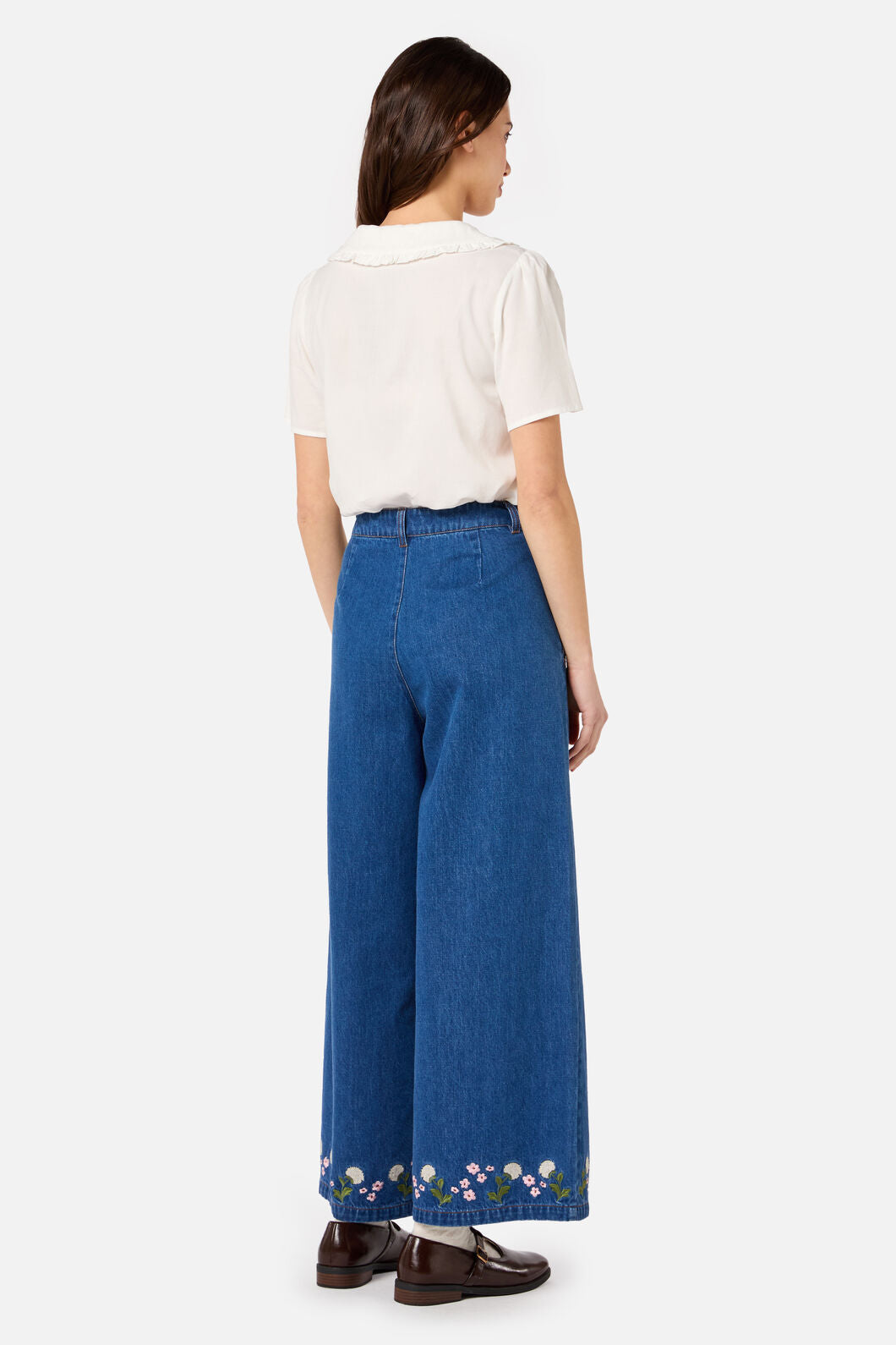 Princess Highway - Cute Dogs Embroidered Blouse - cream