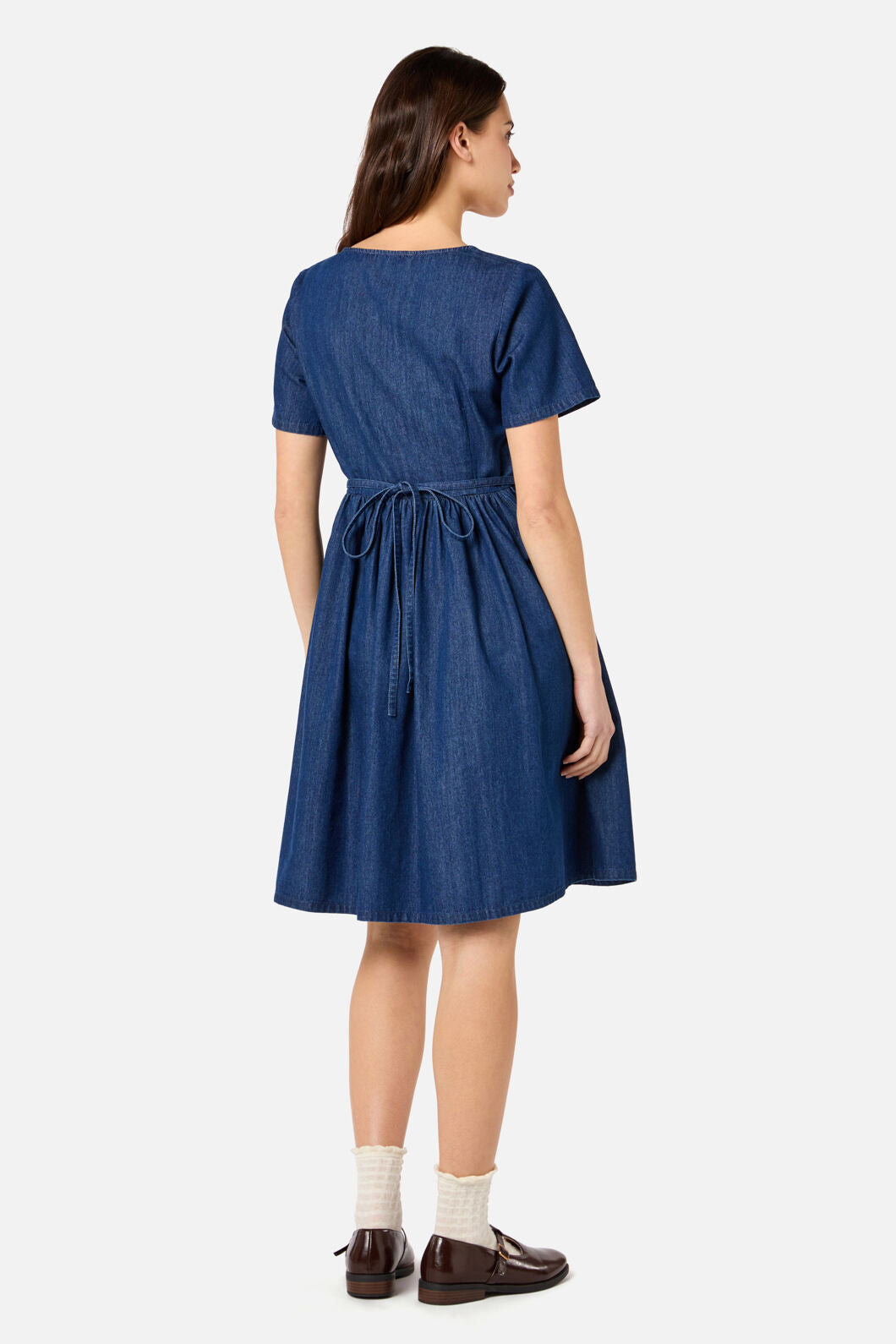 Princess Highway - Cute Dogs Embroidered Dress - mid-denim