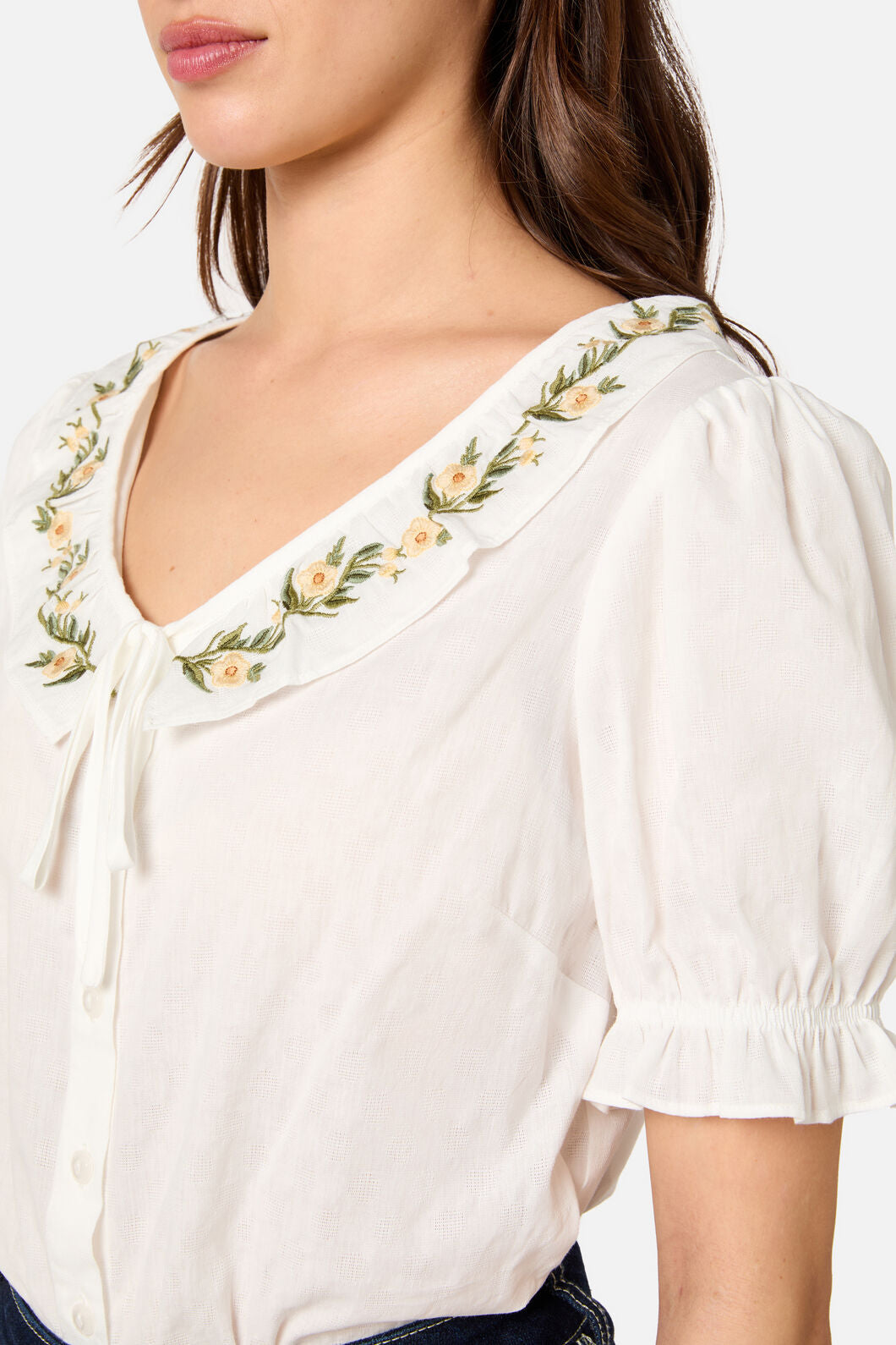 Princess Highway - Esme Embroidered Blouse - cream