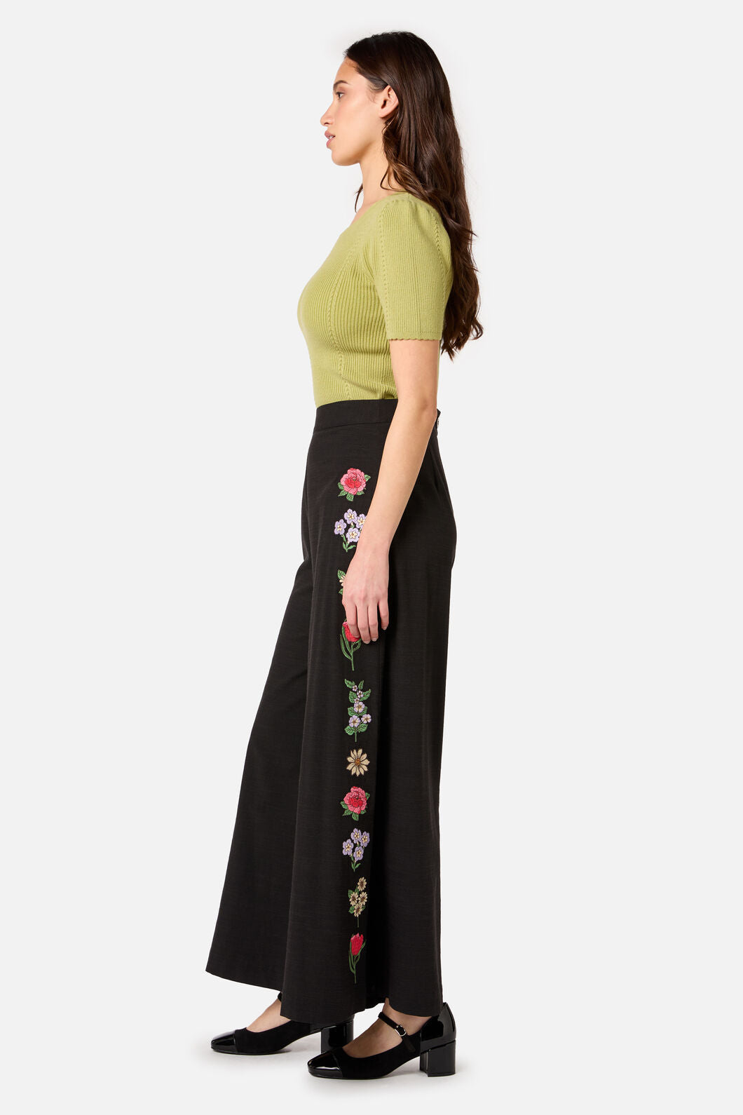 Princess Highway - Fleur Embroidered Pant - black