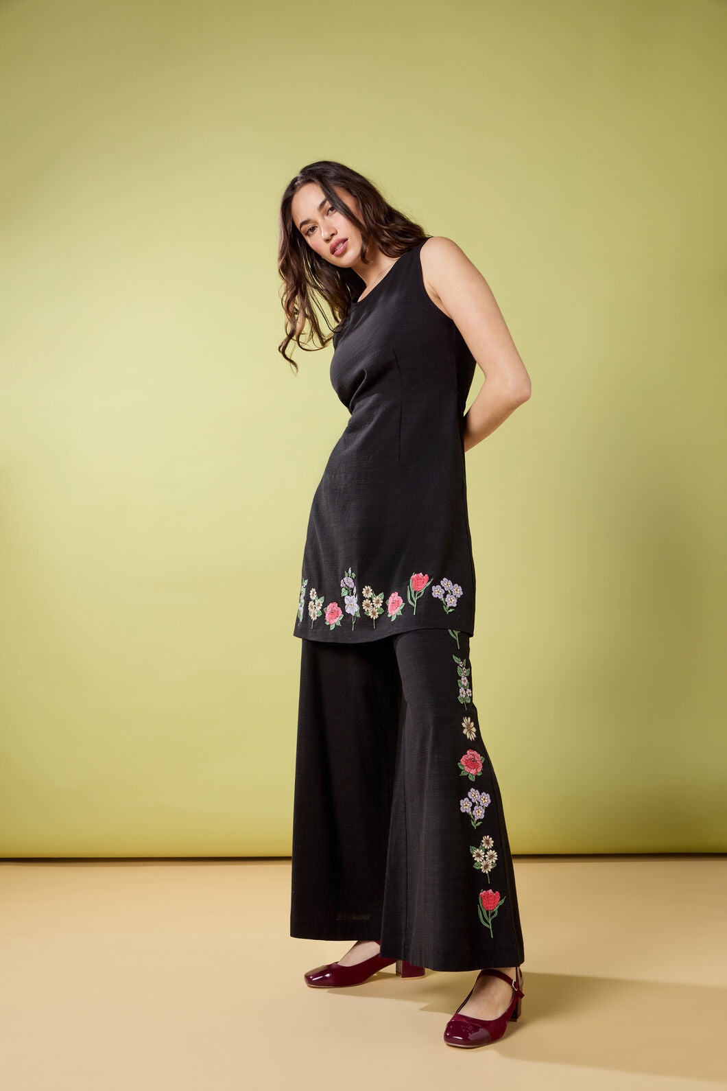 Princess Highway - Fleur Embroidered Pant - black