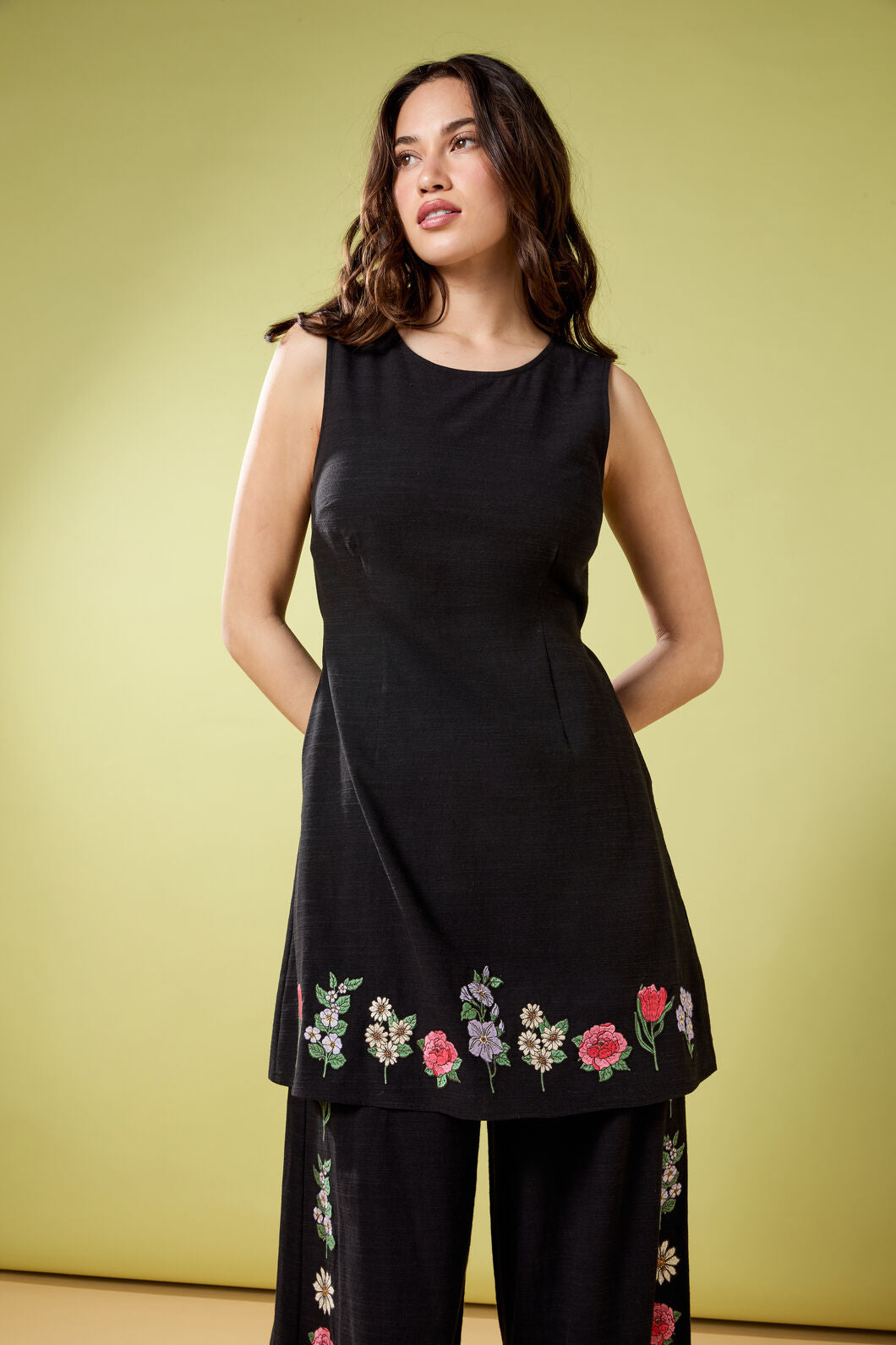 Princess Highway - Fleur Embroidered Shift Dress - black