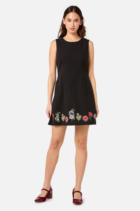 Princess Highway - Fleur Embroidered Shift Dress - black