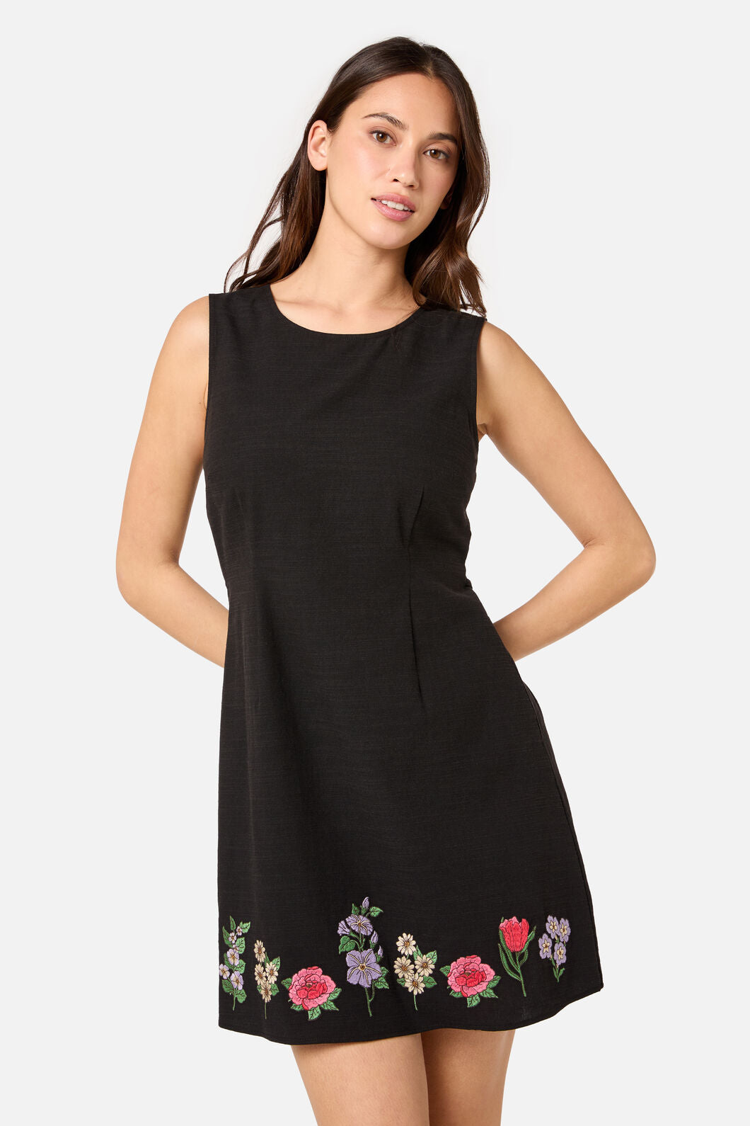 Princess Highway - Fleur Embroidered Shift Dress - black