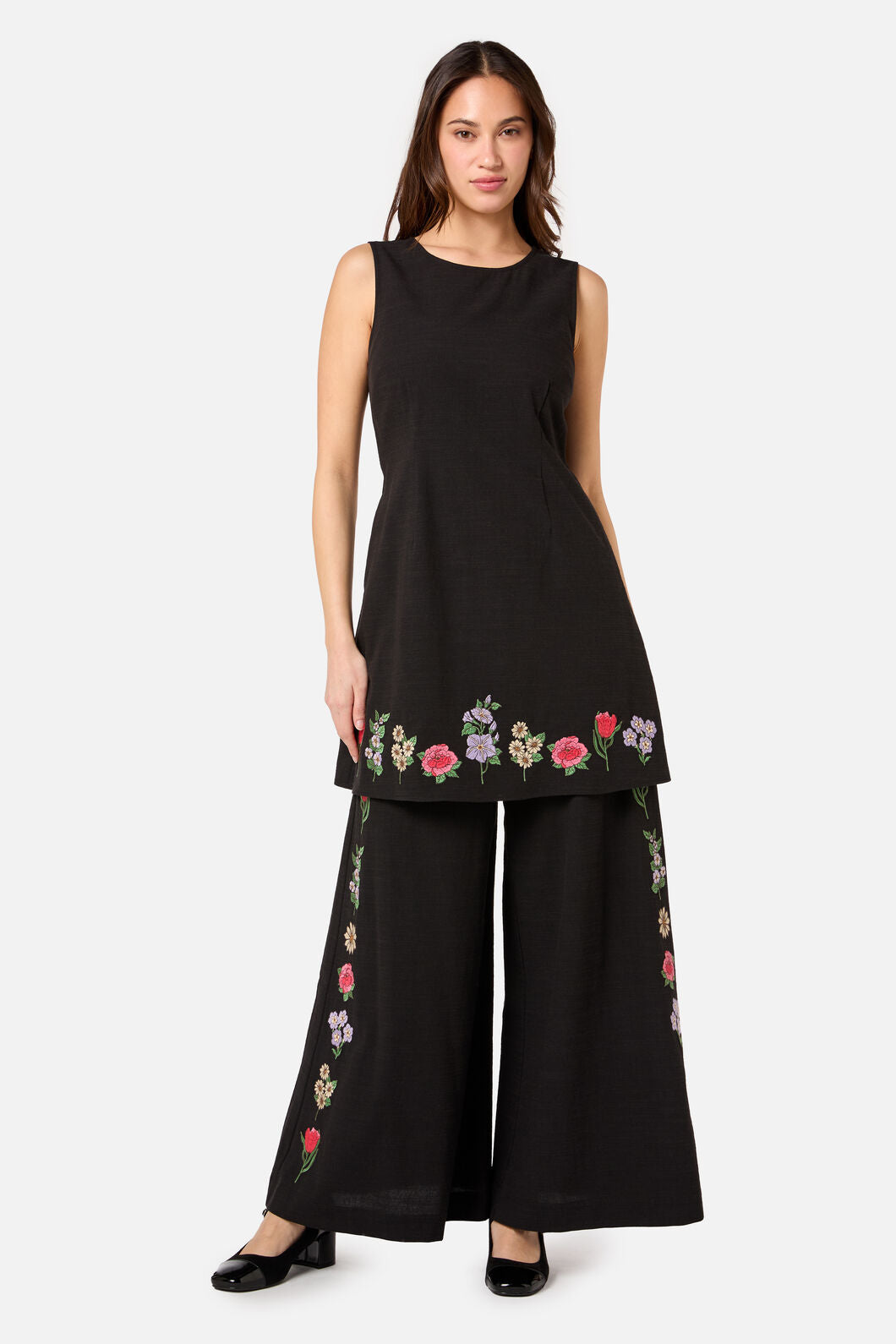 Princess Highway - Fleur Embroidered Shift Dress - black