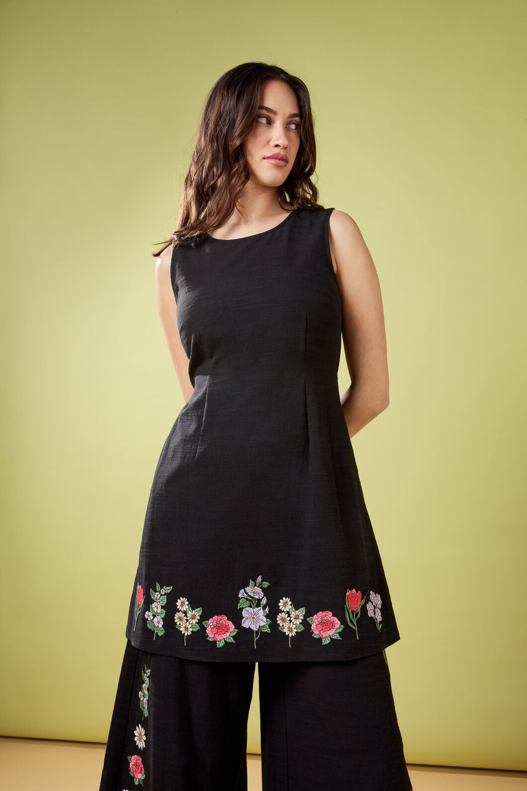 Princess Highway - Fleur Embroidered Shift Dress - black