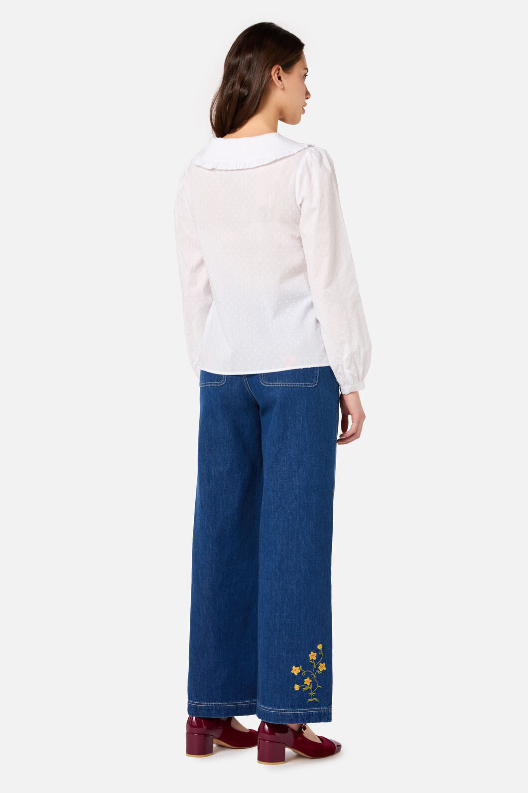 Princess Highway - Folk Art Embroidered Blouse - white