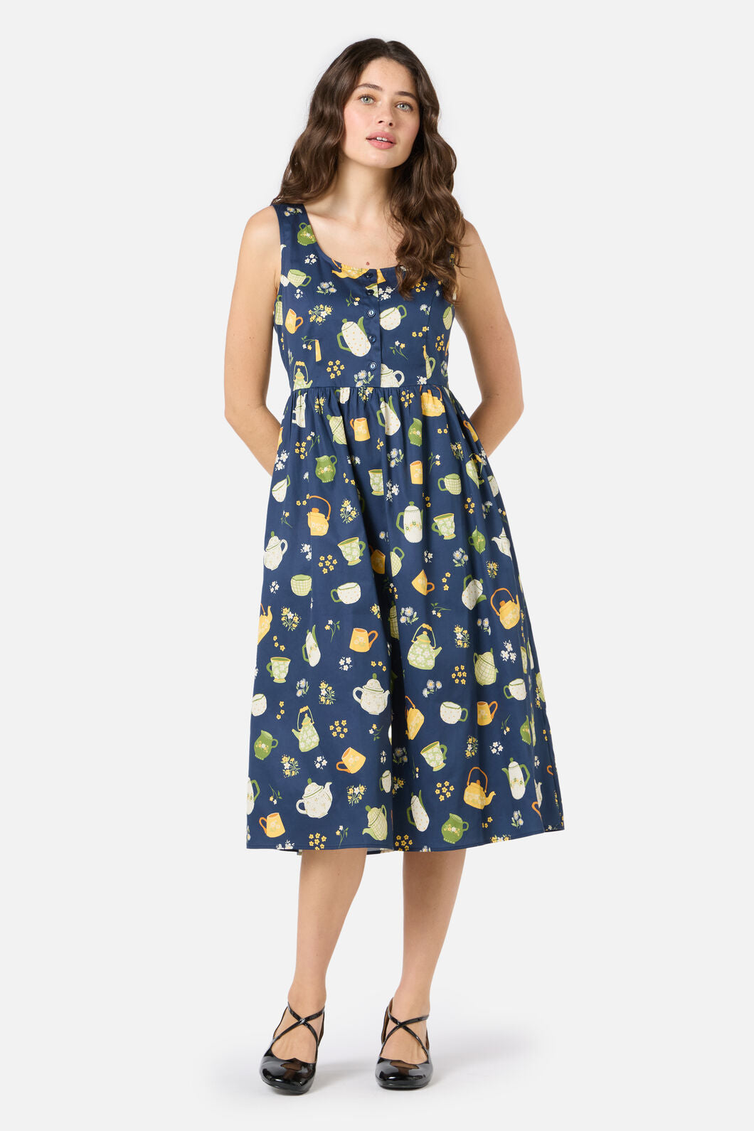 Princess Highway - Tea Time Midi Dress - navy