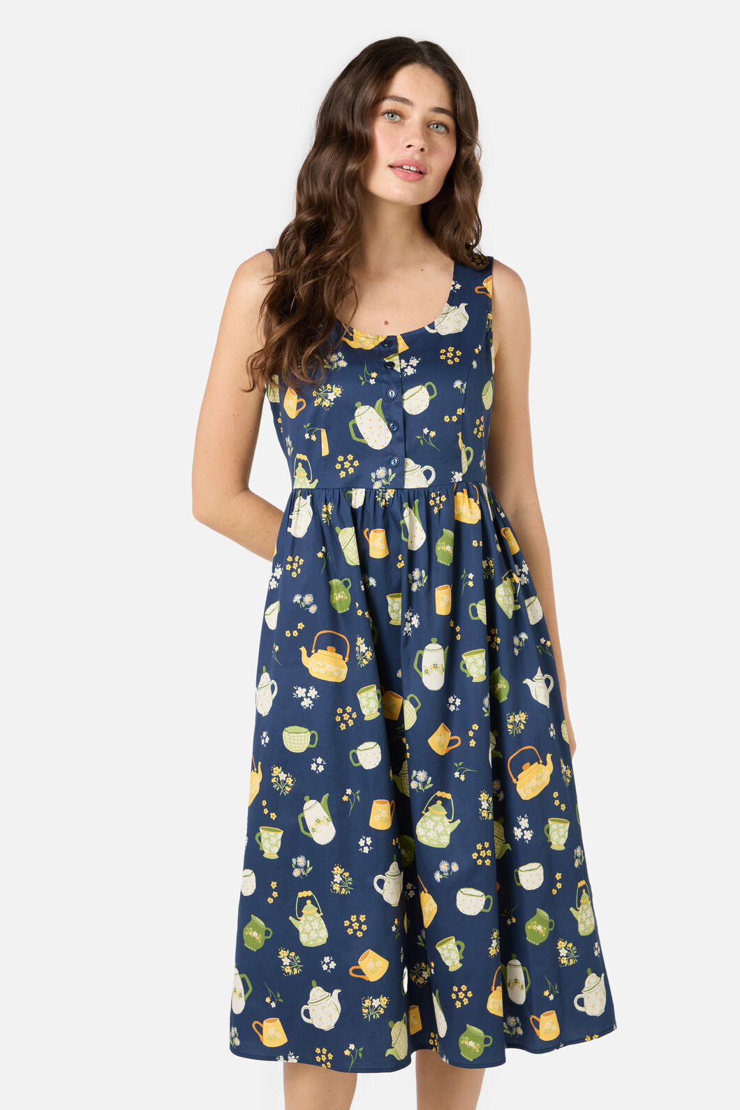 Princess Highway - Tea Time Midi Dress - navy