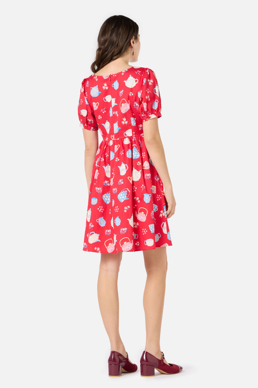 Princess Highway - Tea Time Short Sleeve Dress - red
