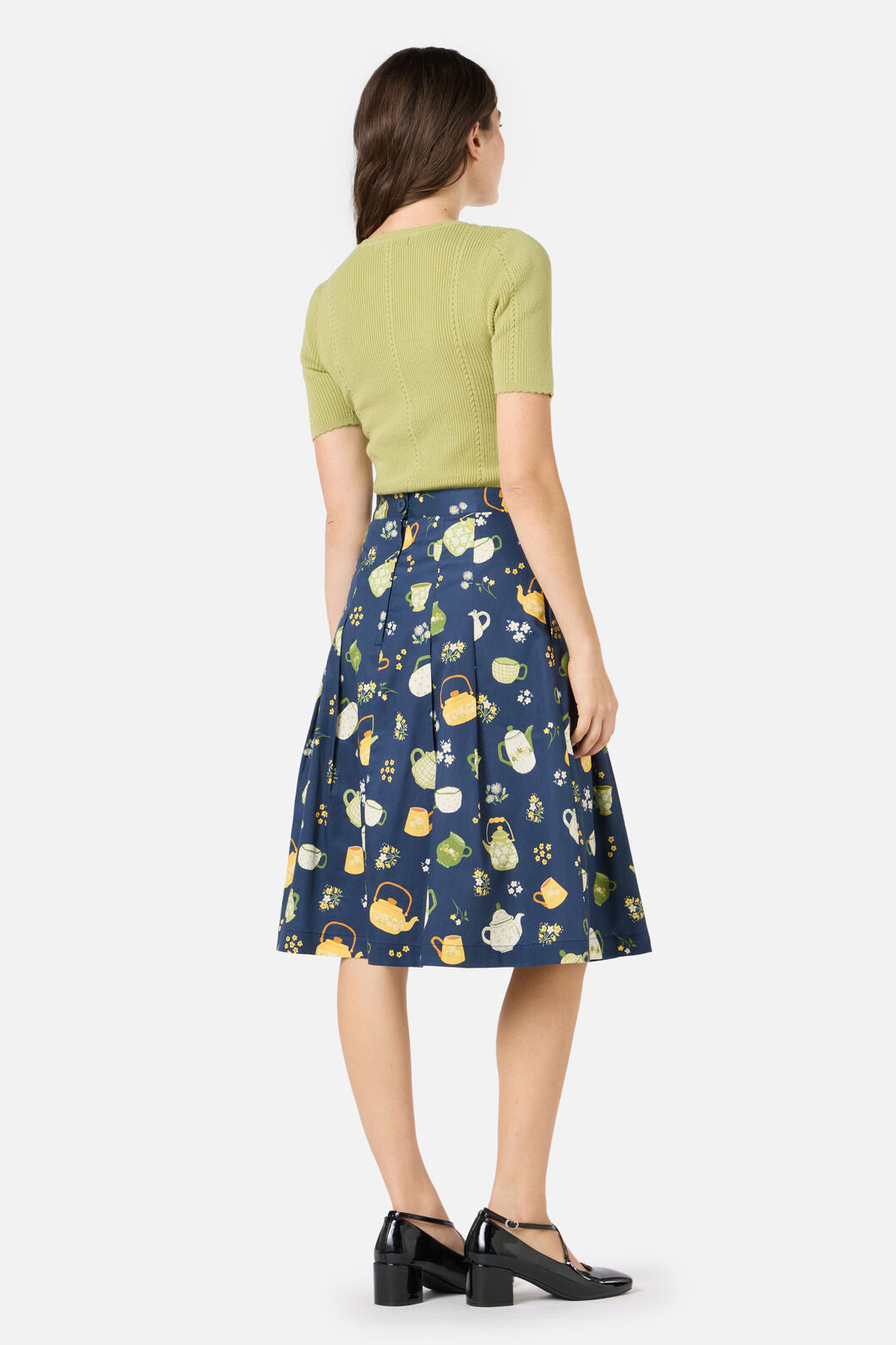Princess Highway - Tea Time Pleat Skirt - navy