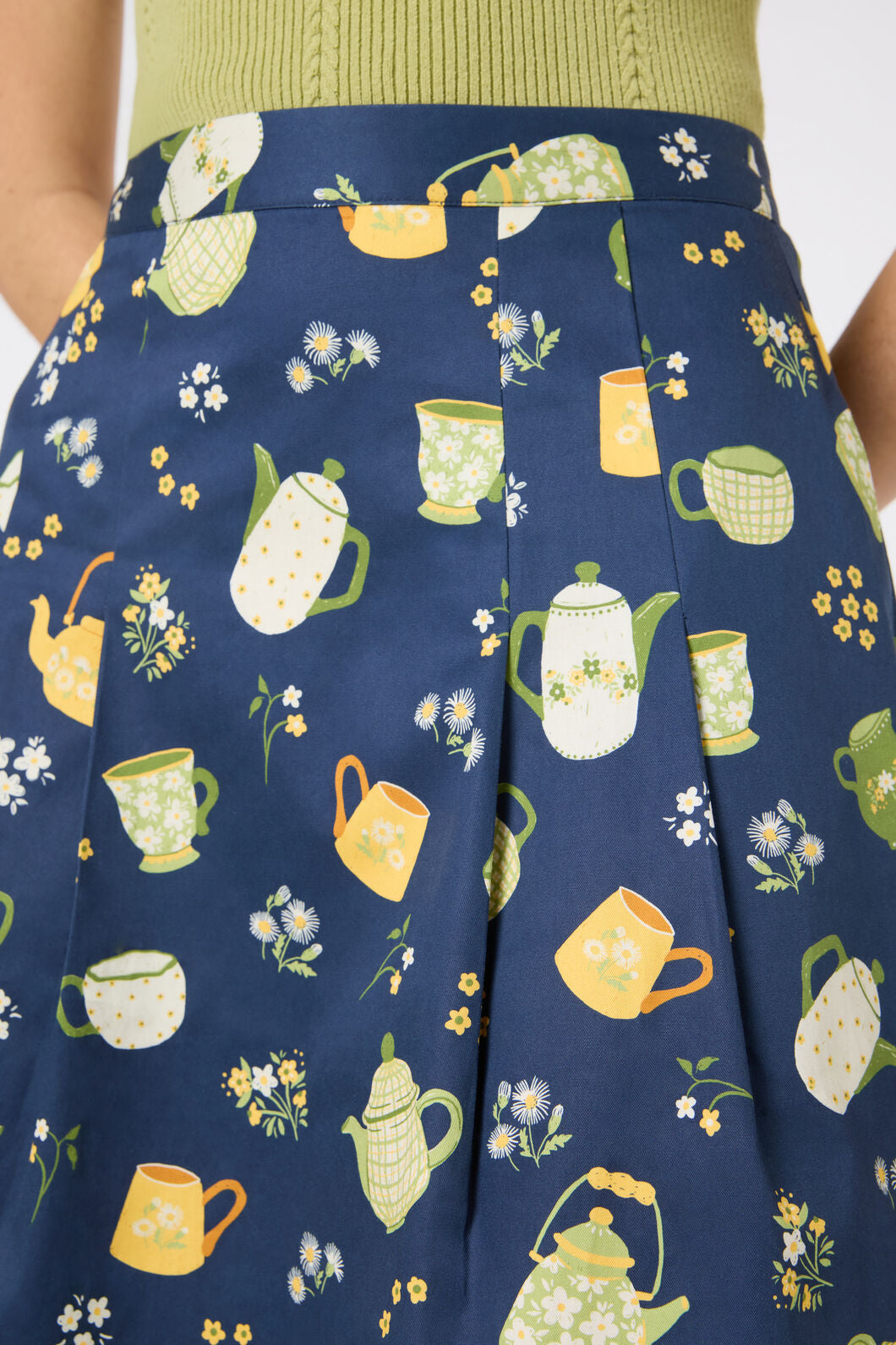 Princess Highway - Tea Time Pleat Skirt - navy