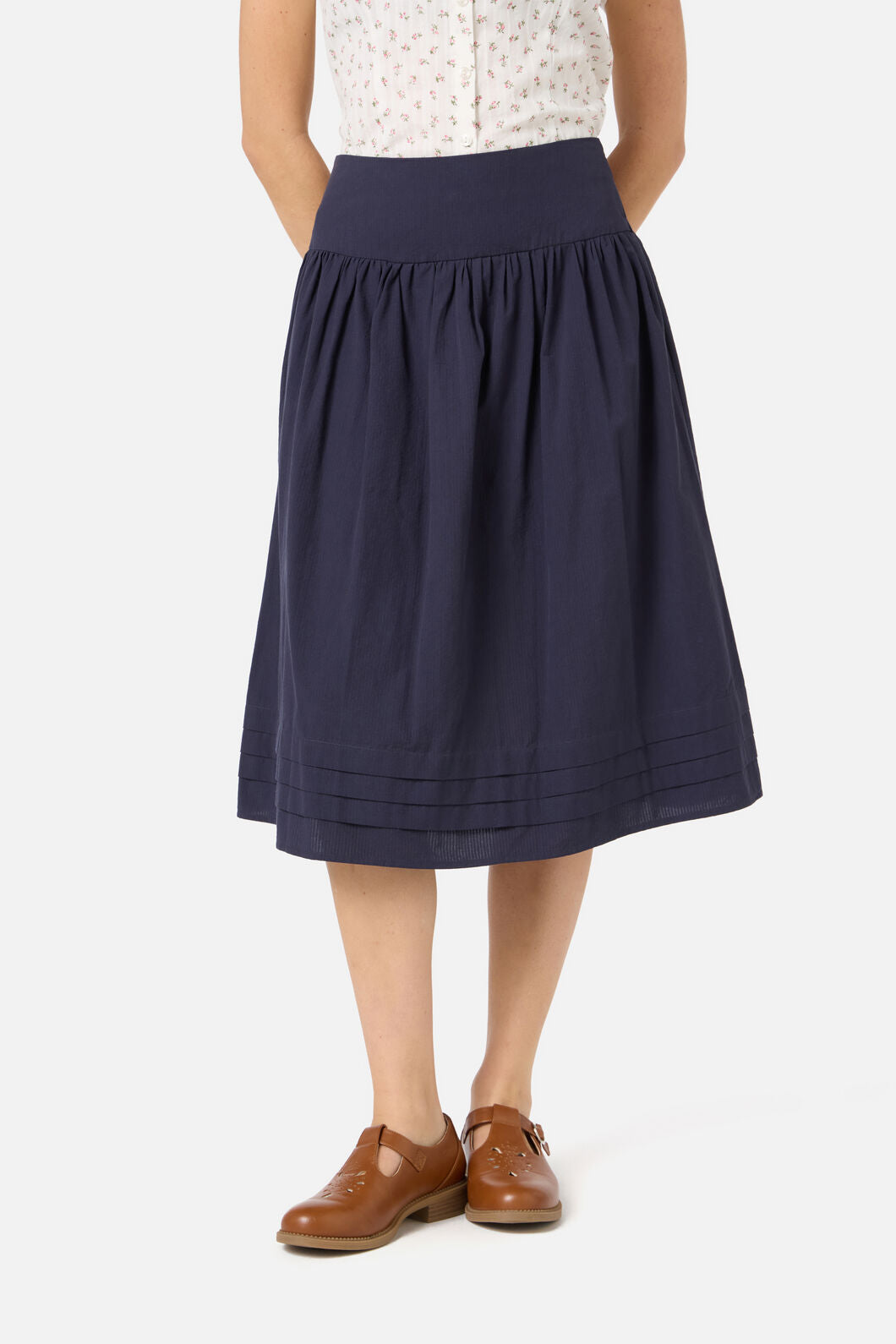 Princess Highway - Lexi Gathered Yoke Skirt - navy
