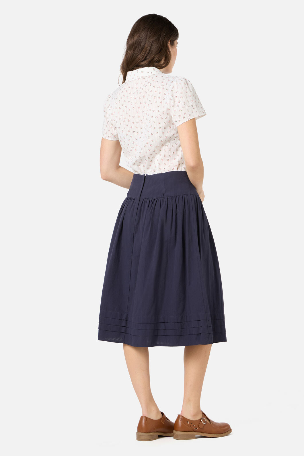 Princess Highway - Lexi Gathered Yoke Skirt - navy
