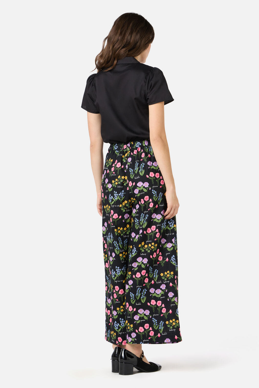 Princess Highway - Cottage Garden Culotte - black