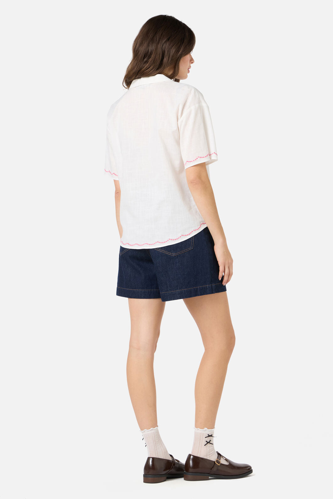 Princess Highway - Flower Patch Emb Shirt - cream