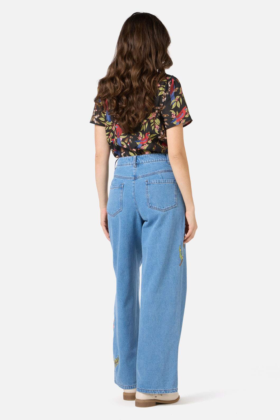 Princess Highway - Rosella Embroidered Jean - blue-denim