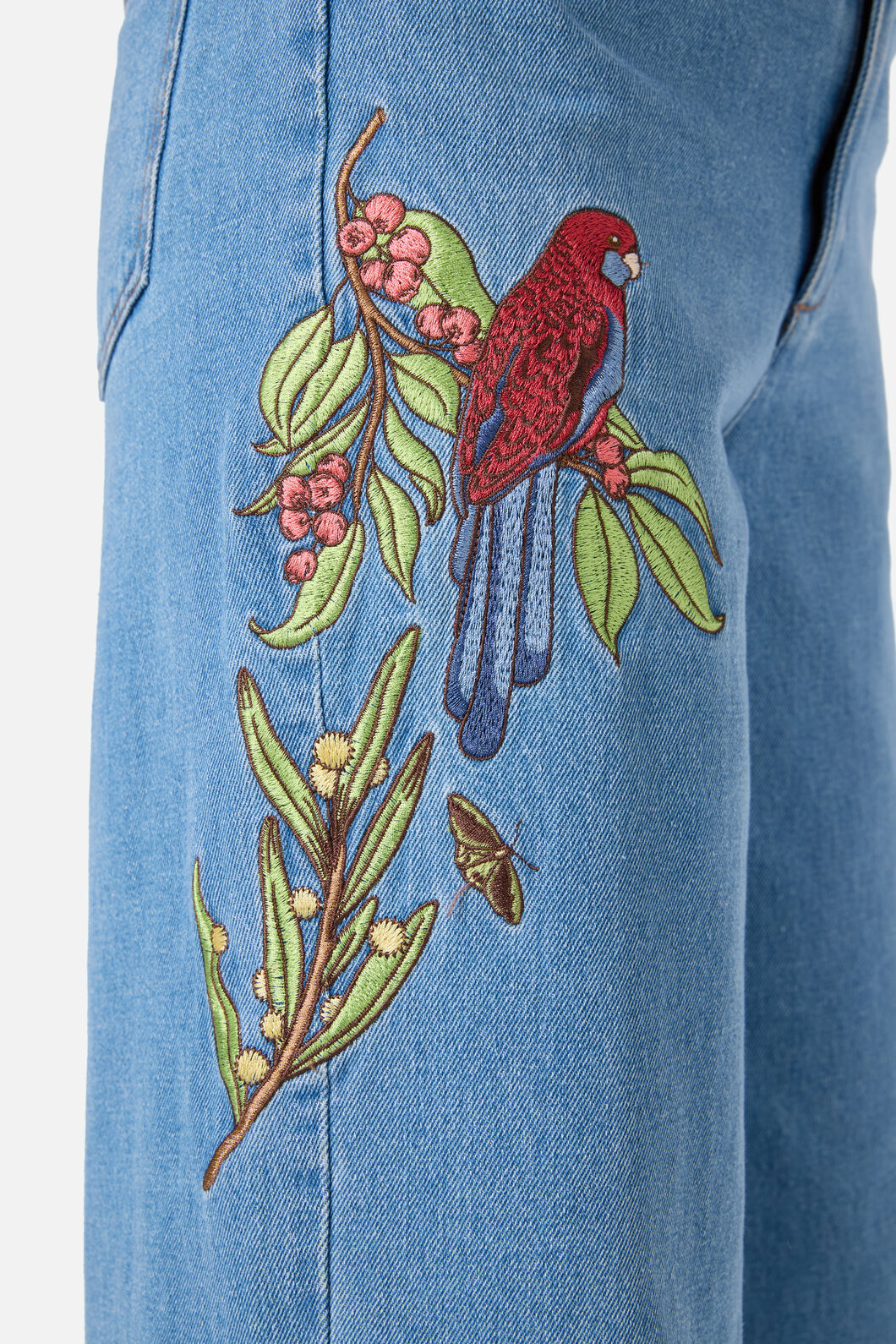 Princess Highway - Rosella Embroidered Jean - blue-denim