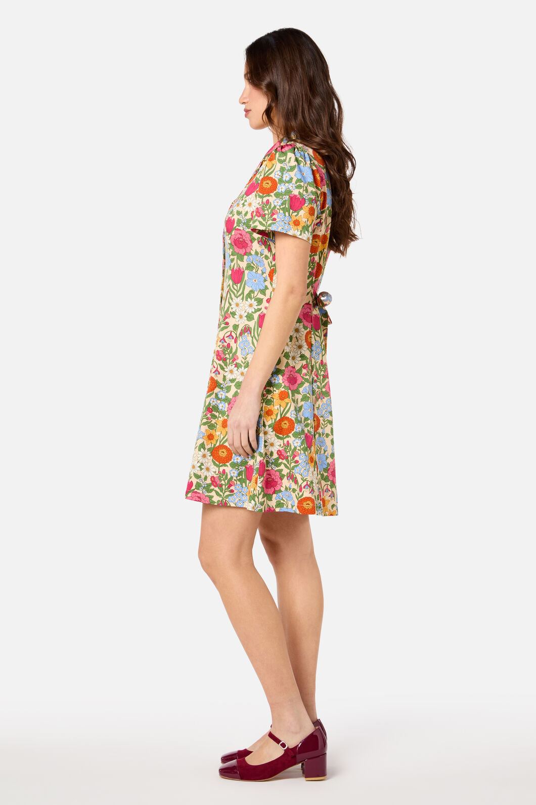 Princess Highway - Floral Field Shirt Dress - cream
