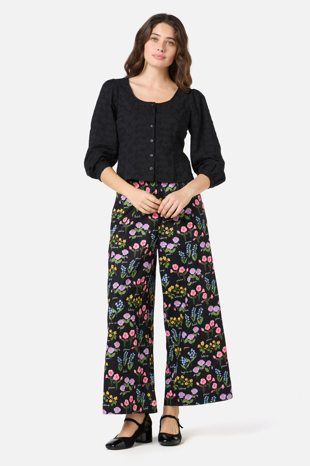 Princess Highway - Lily Broidery Top - black