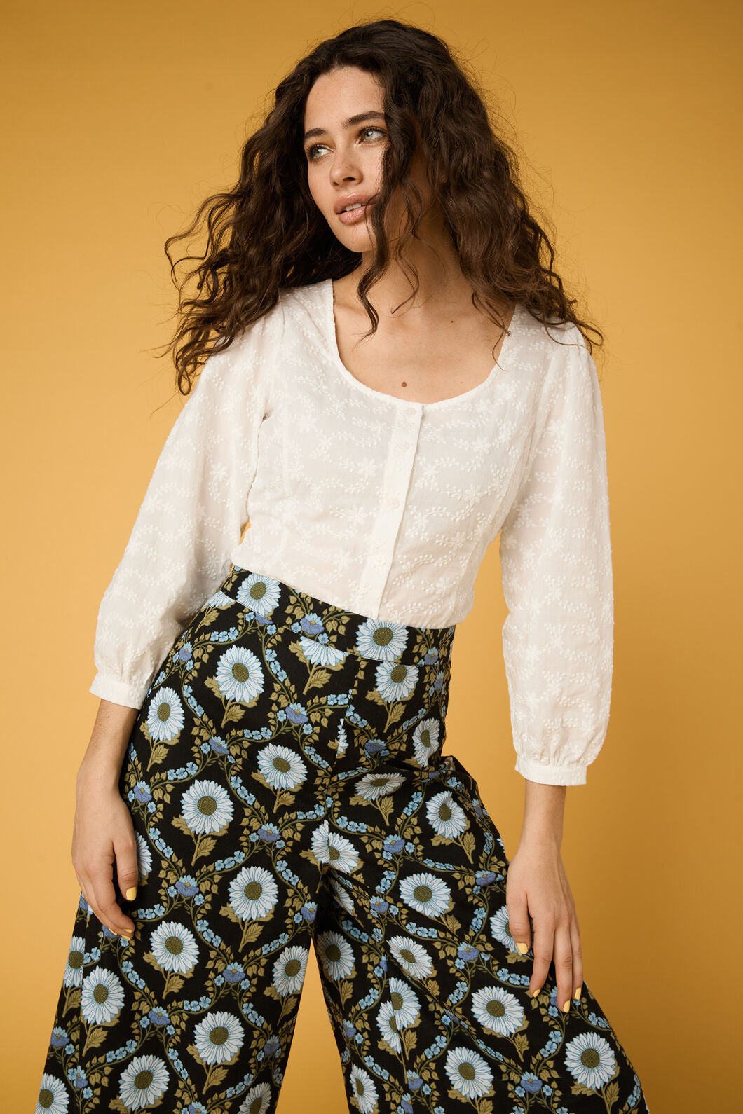 Princess Highway - Lily Broidery Top - white
