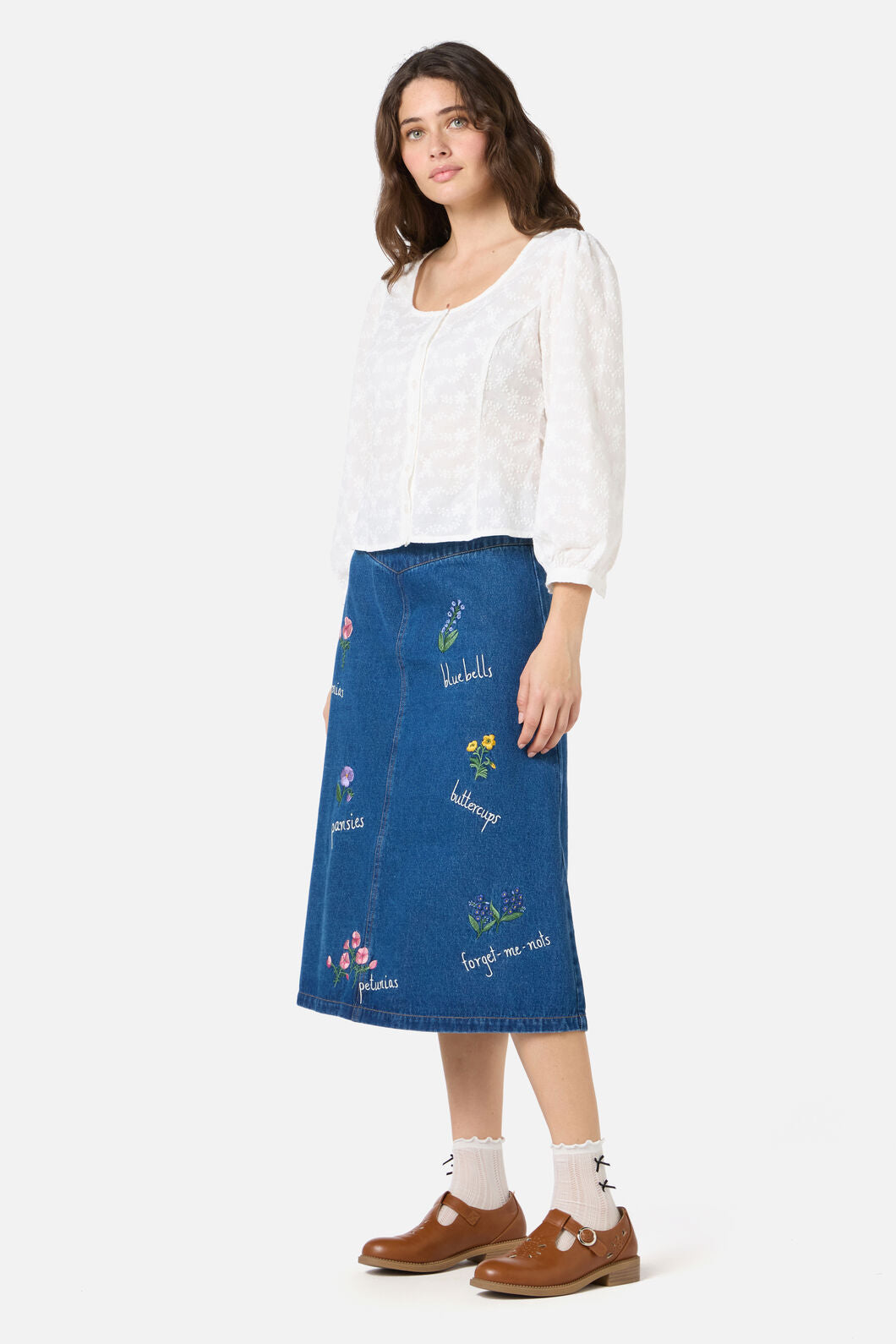 Princess Highway - Lily Broidery Top - white