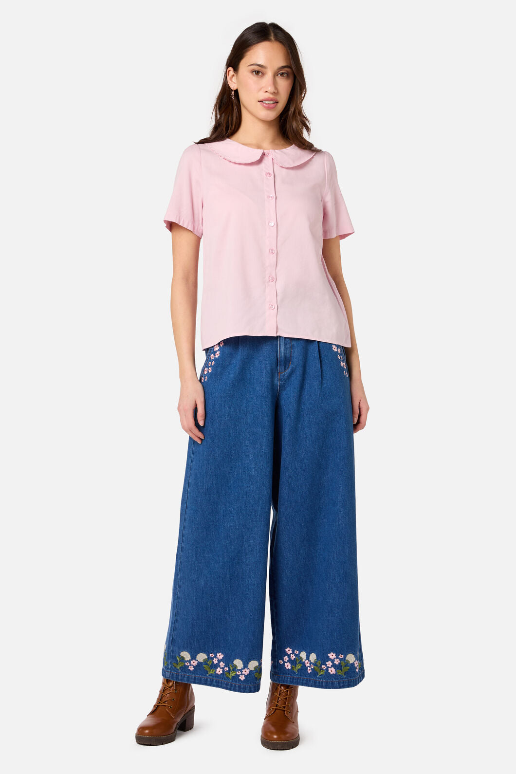 Princess Highway - Aster Short Sleeve Blouse - pink