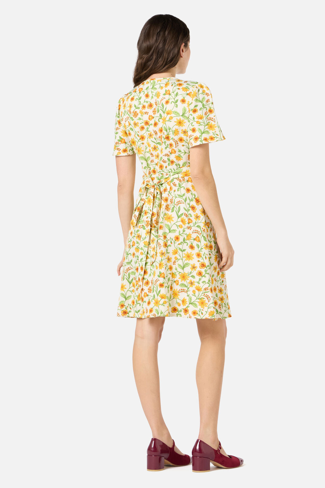 Princess Highway - Alyssa Floral Mini Wrap Dress - cream