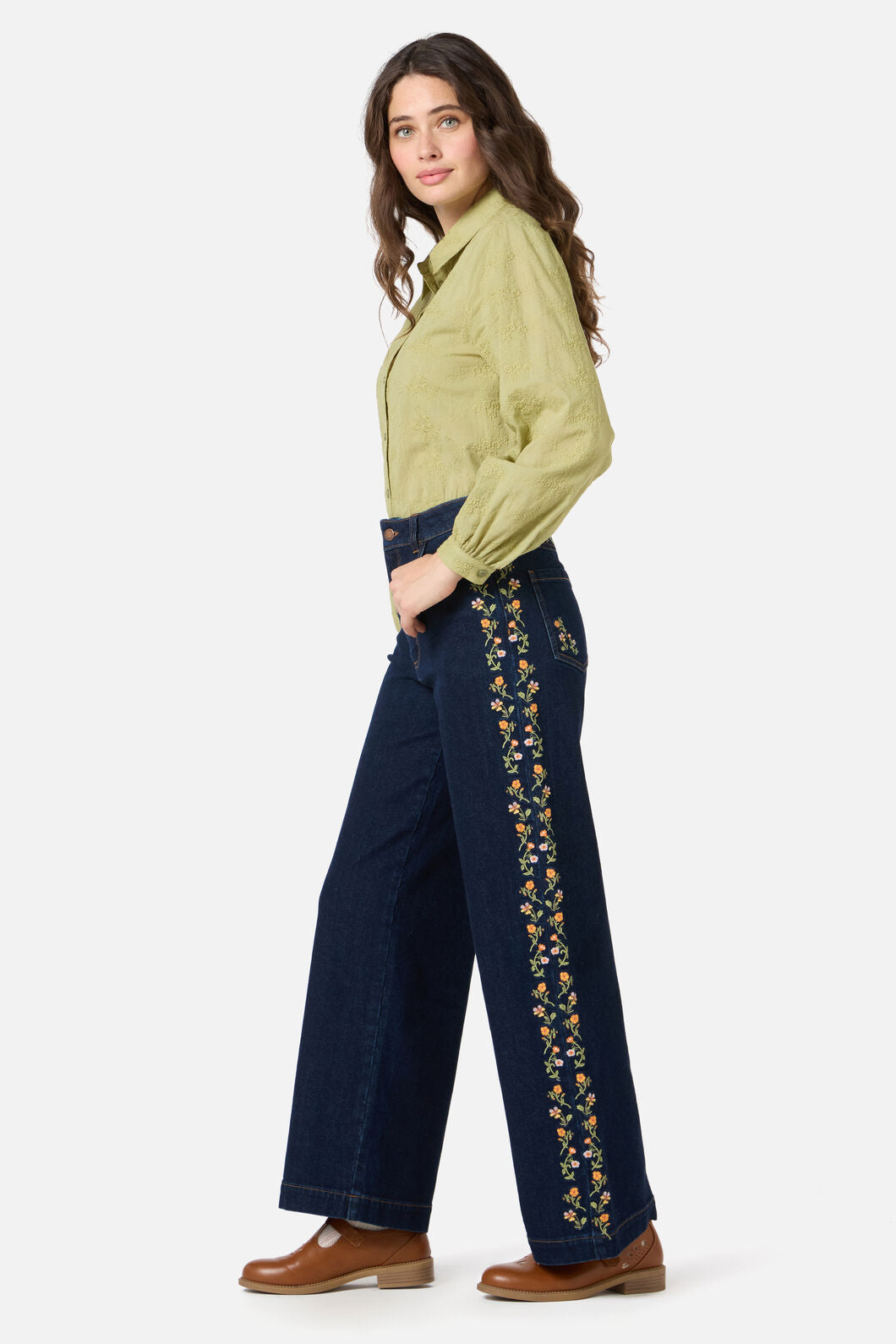 Princess Highway - Alyssa Embroidered Jeans - dark-denim