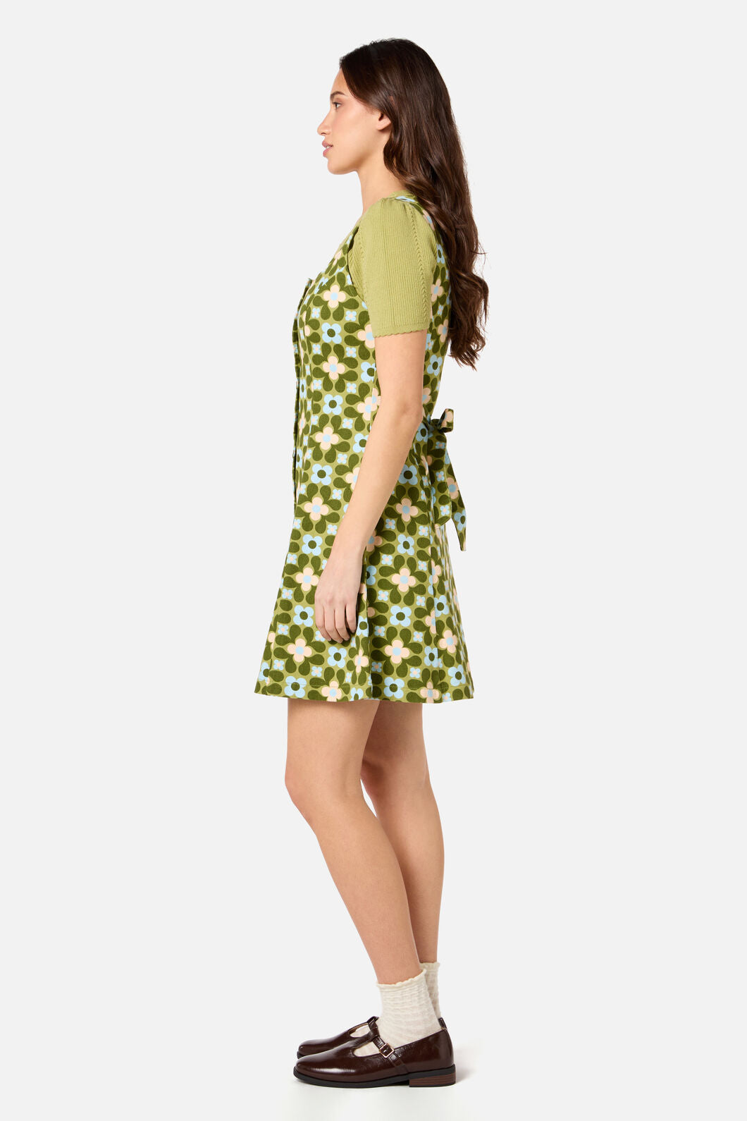 Princess Highway - Ginny 60's Mini Pinafore - green