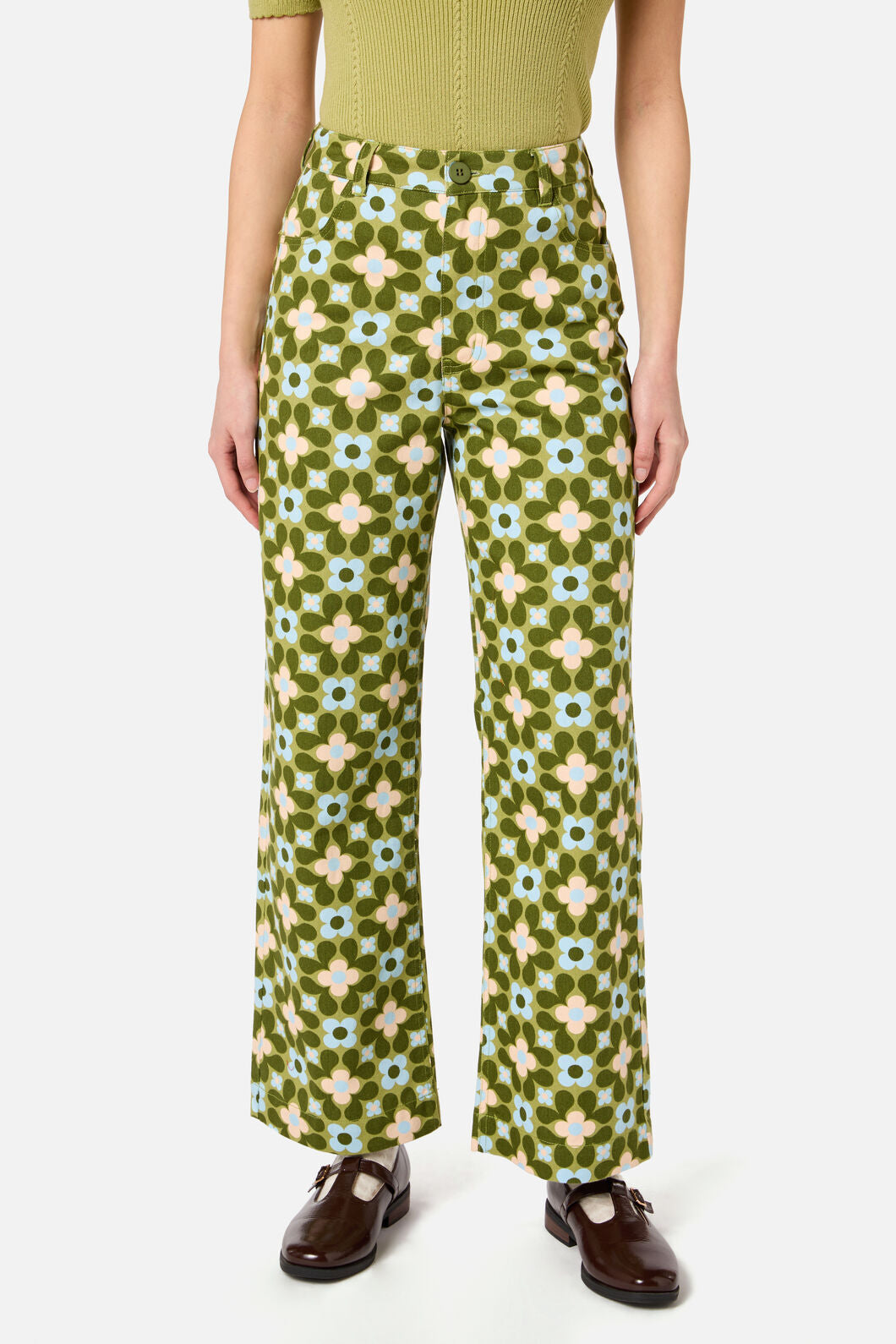 Princess Highway - Ginny 60's Printed Jean - green