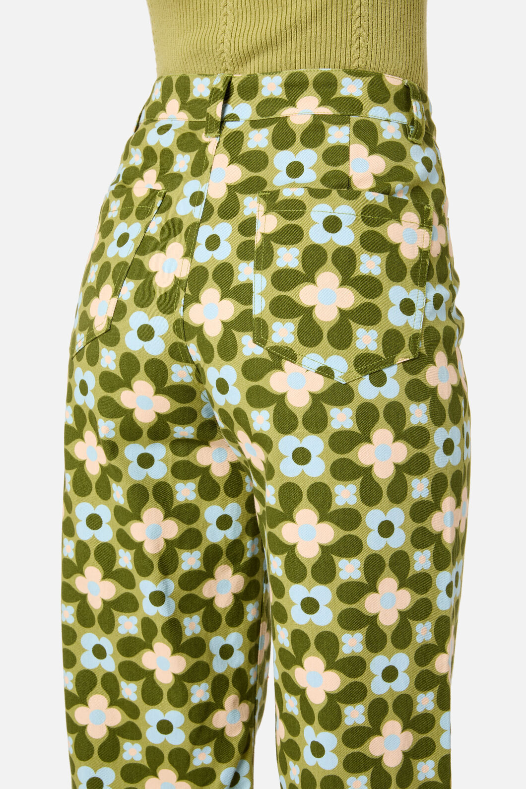 Princess Highway - Ginny 60's Printed Jean - green