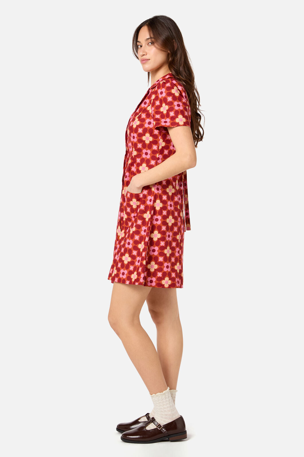 Princess Highway - Ginny 60's Mini Dress - rust