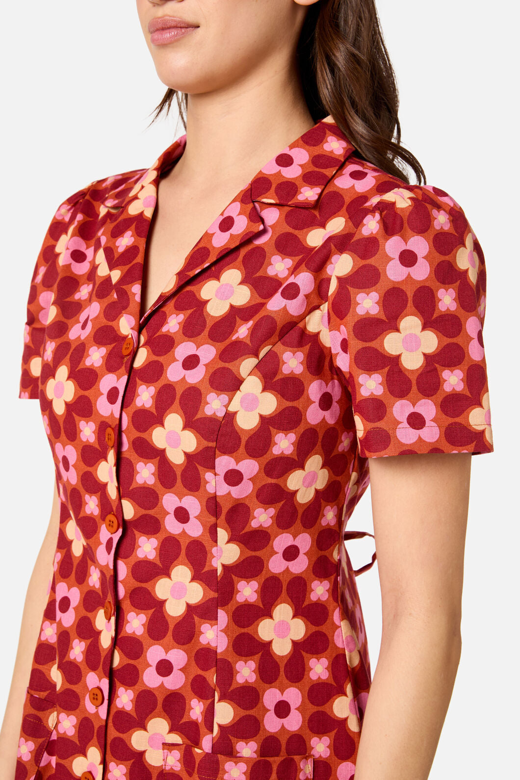 Princess Highway - Ginny 60's Mini Dress - rust
