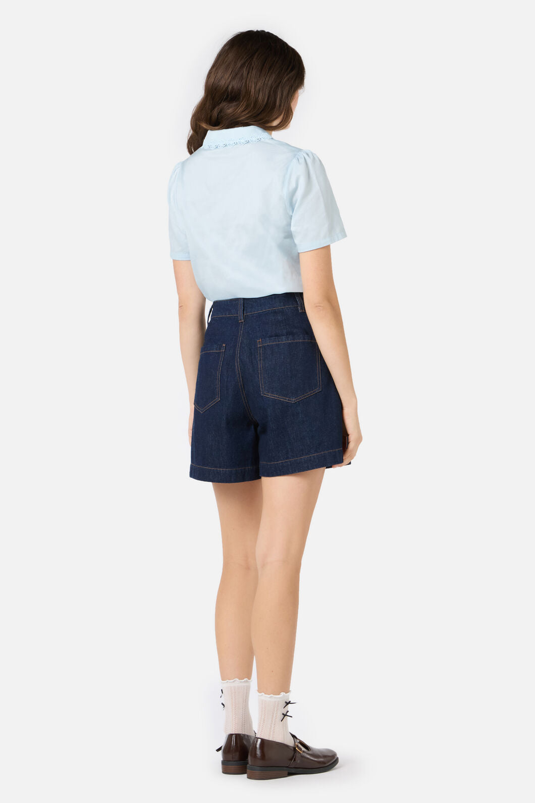 Princess Highway - Lacey Collar Blouse - blue
