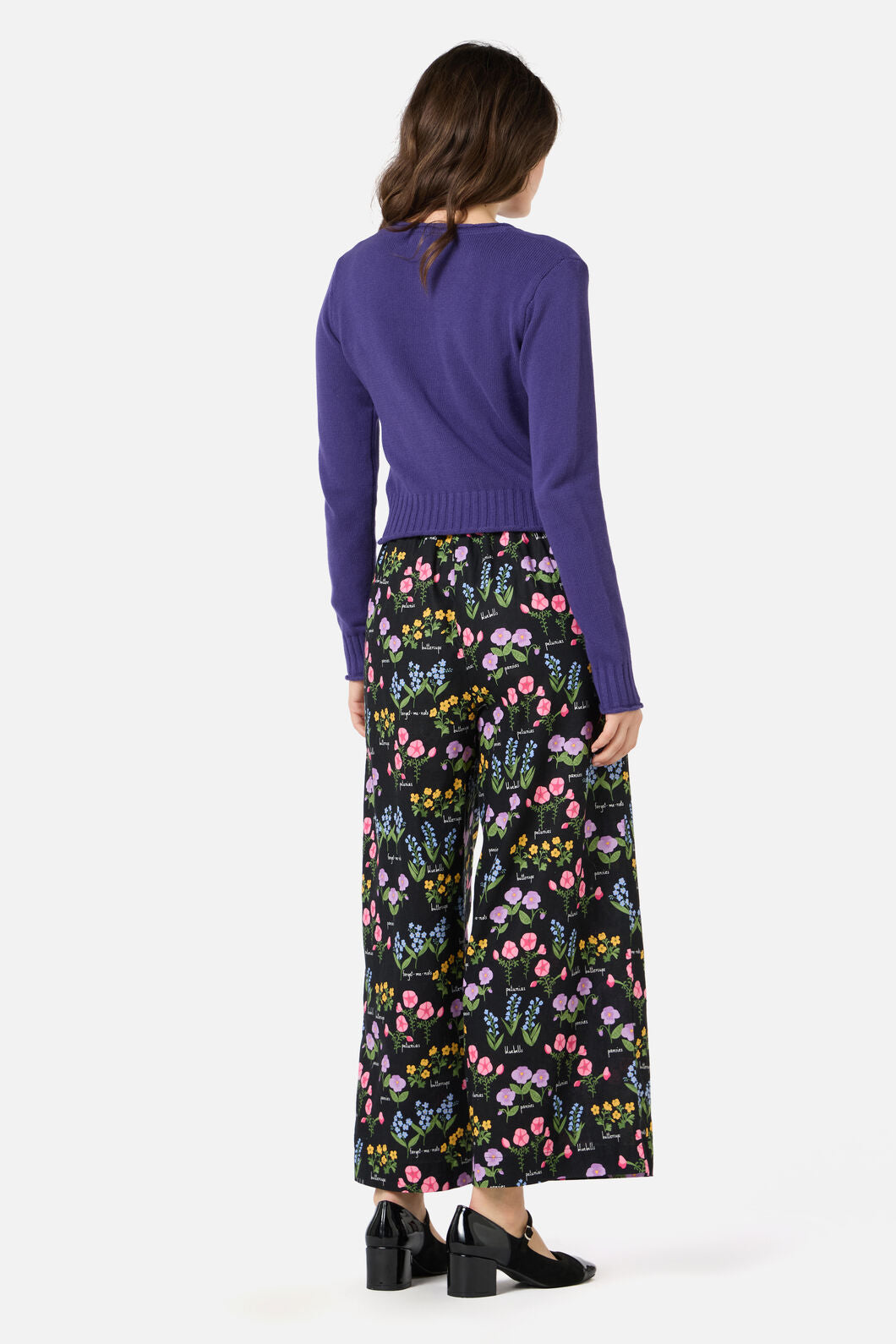 Princess Highway - Flower Patch Emb Cardigan - purple