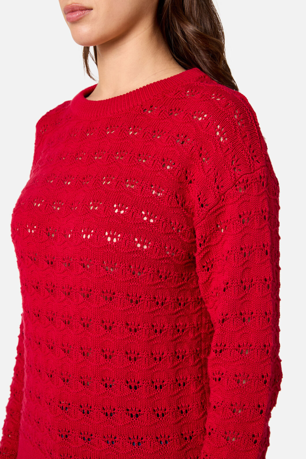 Princess Highway - Bea Lacey Knit Jumper - red